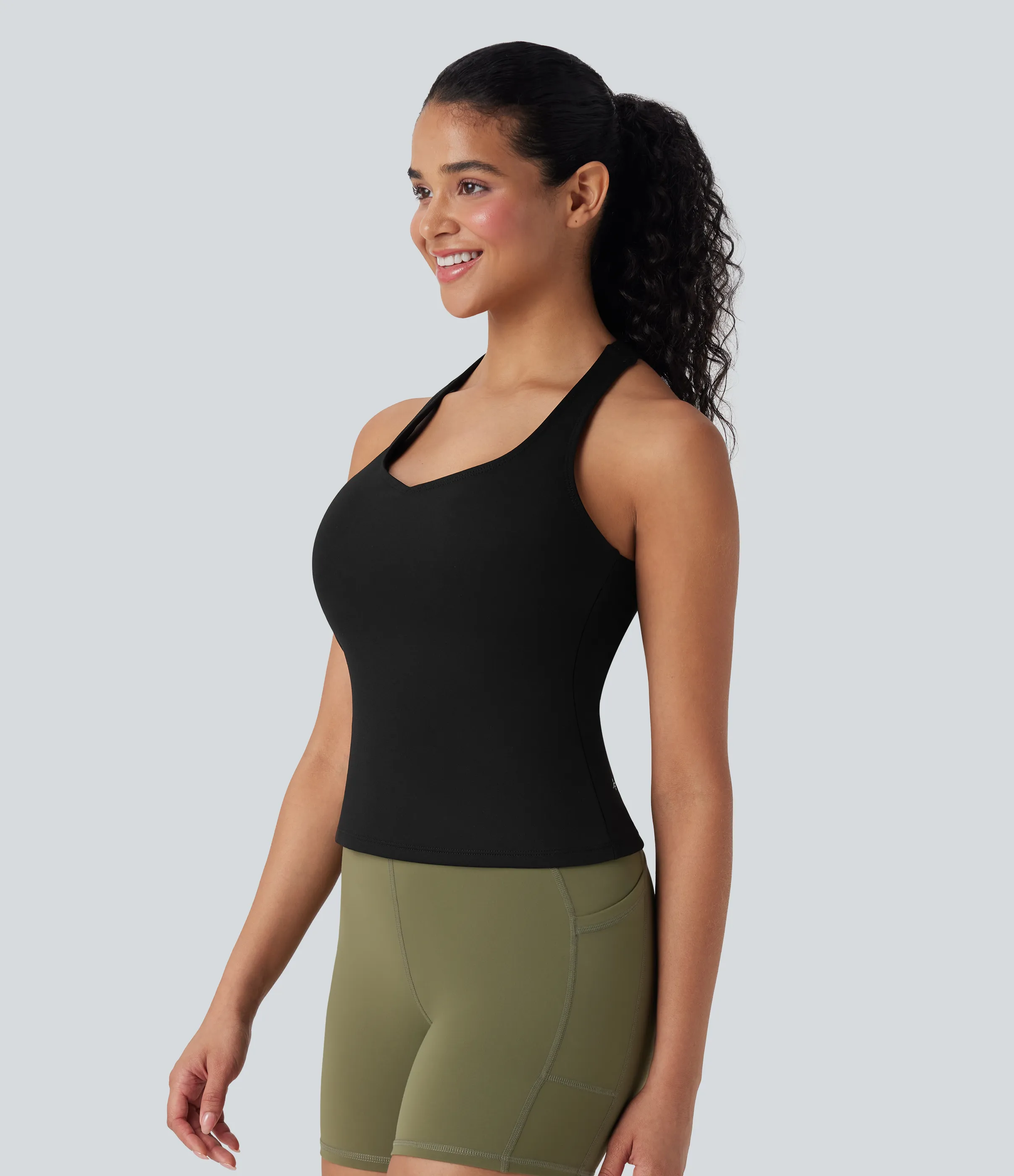 Halara Camiseta de tirantes cruzada para running con espalda abierta - Black - XS sold by Halara product image thumbnail 4