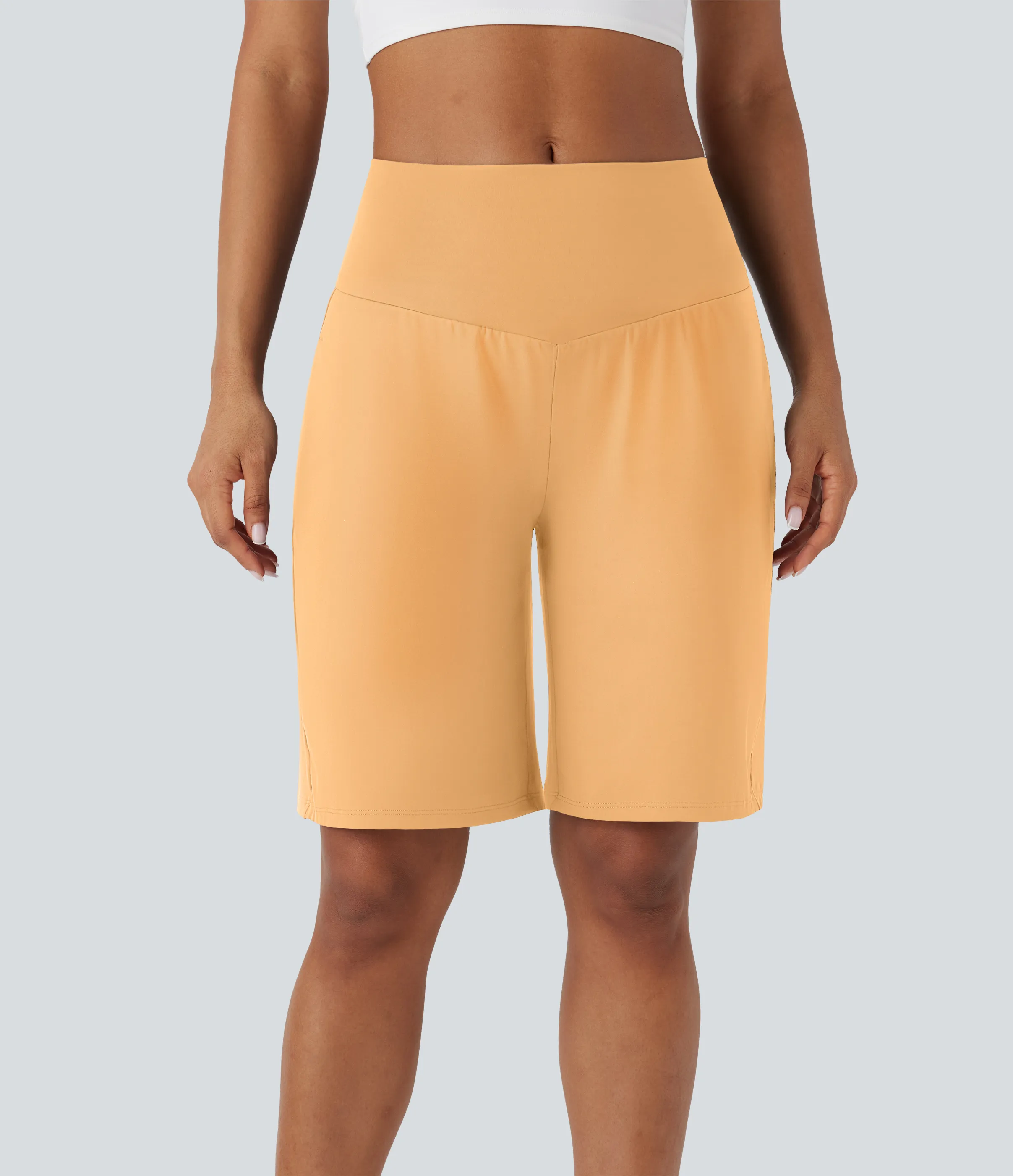 Halara Bermudas Softlyzero™ Airy yoga tiro alto múltiple bolsillo tacto fresco - Sunburst - M sold by Halara product image thumbnail 2