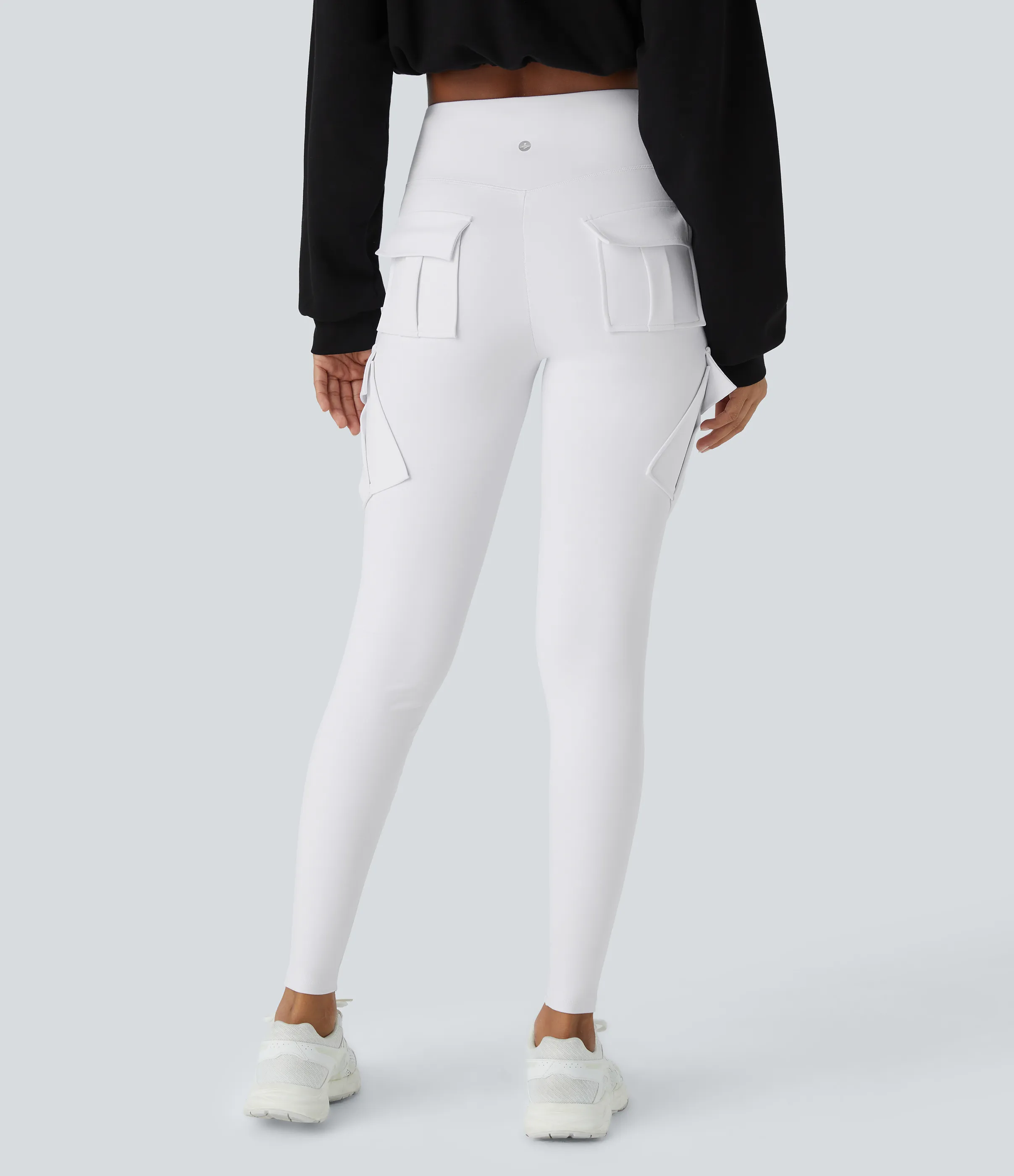 Halara Leggings yoga ajustado bolsillo cargo tiro alto - White - S(full_length) sold by Halara