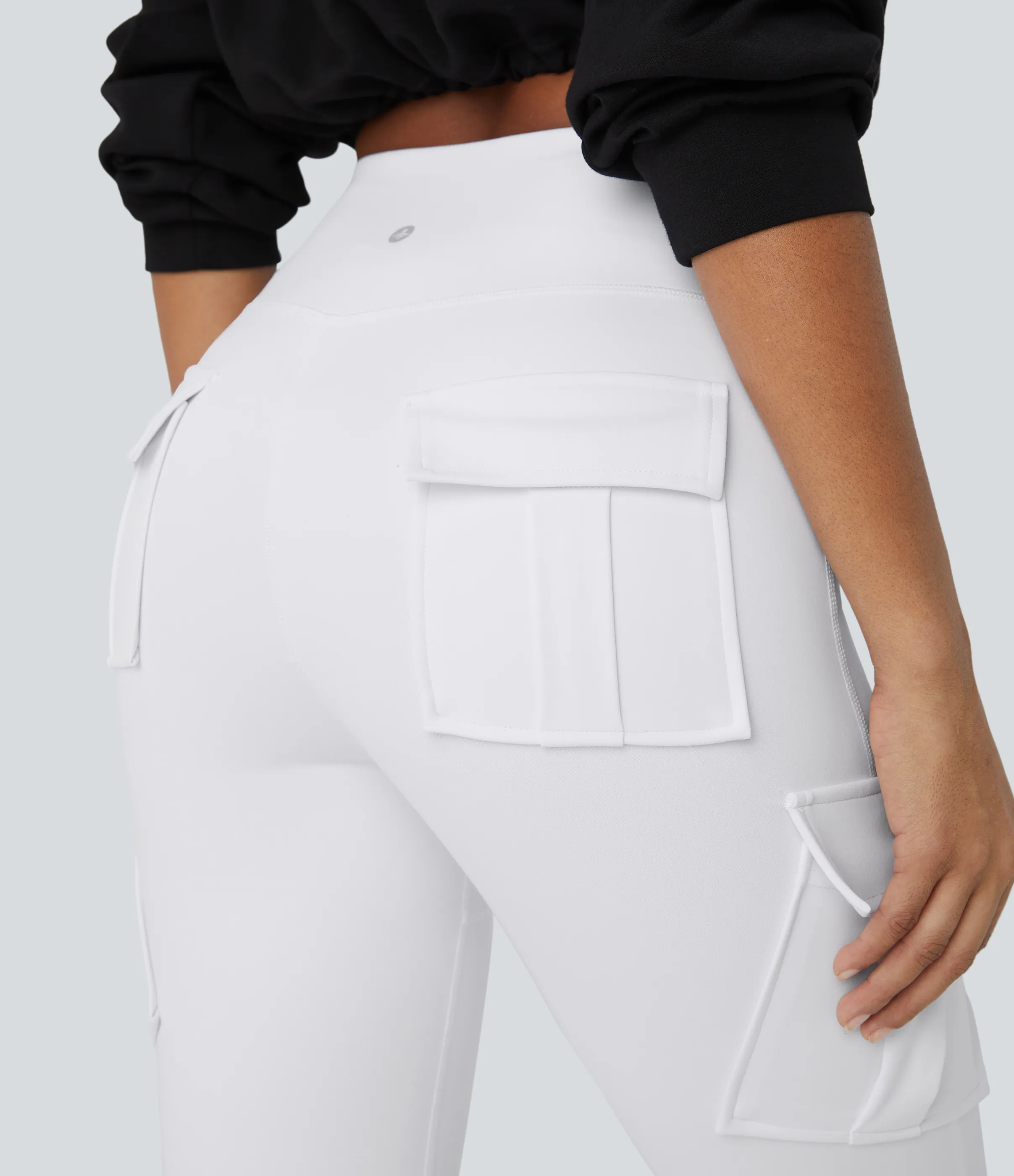 Halara Leggings yoga ajustado bolsillo cargo tiro alto - White - S(full_length) sold by Halara product image thumbnail 5
