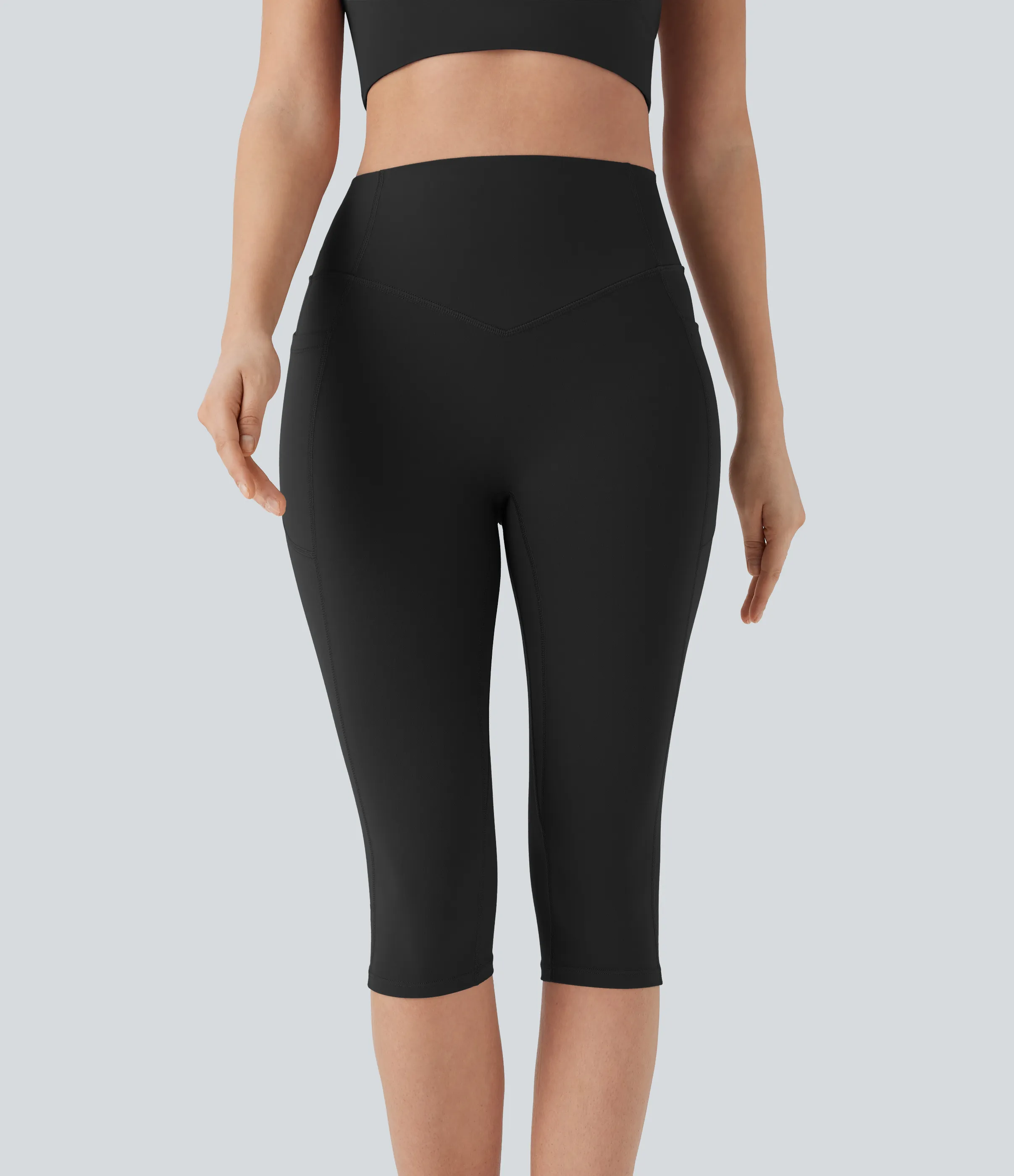 Halara Leggings moldeadores Halara UltraSculpt™de tiro alto con push-up y reductor de abdomen con bolsillos - Black - XS sold by Halara product image thumbnail 4