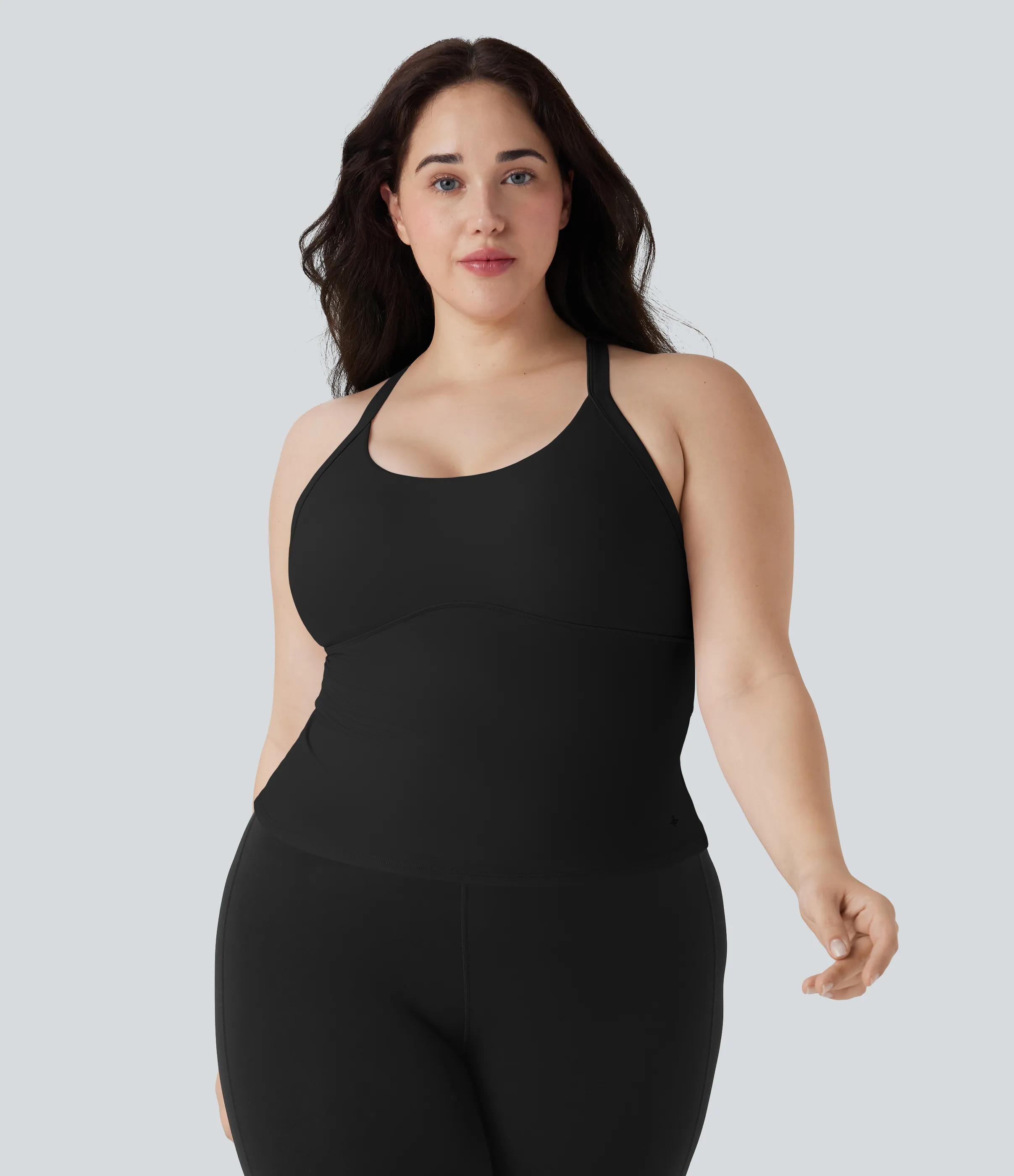 Halara Camiseta Softlyzero™ Plush yoga talla grande abertura sin espalda - Black - 1X sold by Halara product image thumbnail 3