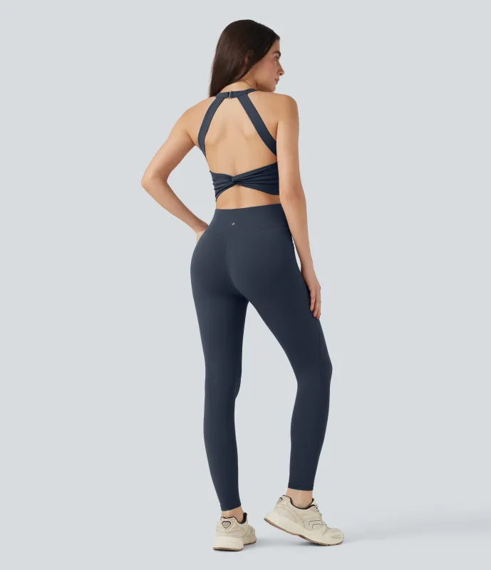 Halara Jumpsuit de entrenamiento Halara UltraSculpt™ moldeadores con control de abdomen y bolsillos - Edición Easy Peezy - Carbon - XS(Long) sold by Halara