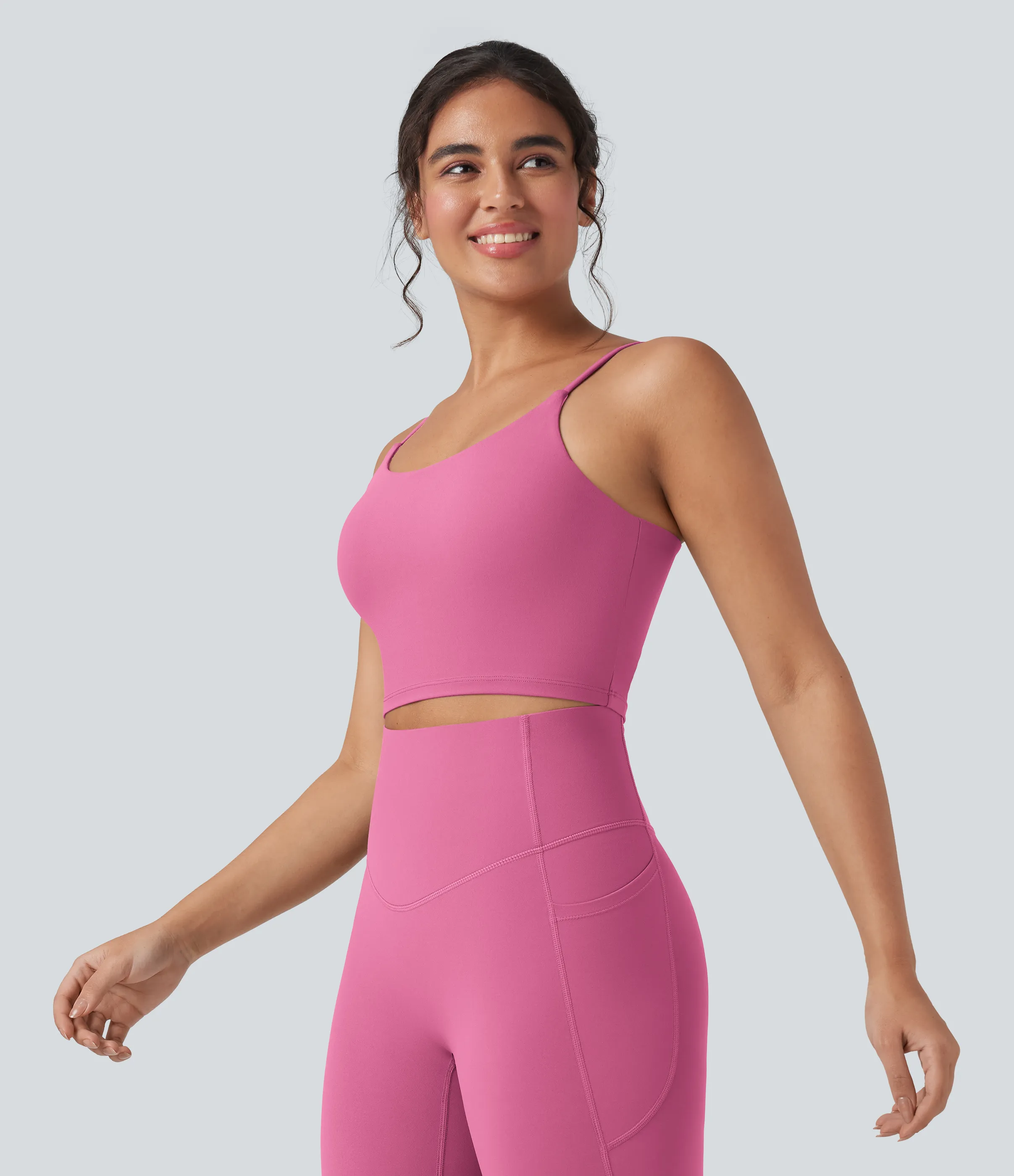 Halara Top de yoga corto Halara UltraSculpt™ - Pink Power - S sold by Halara product image thumbnail 4