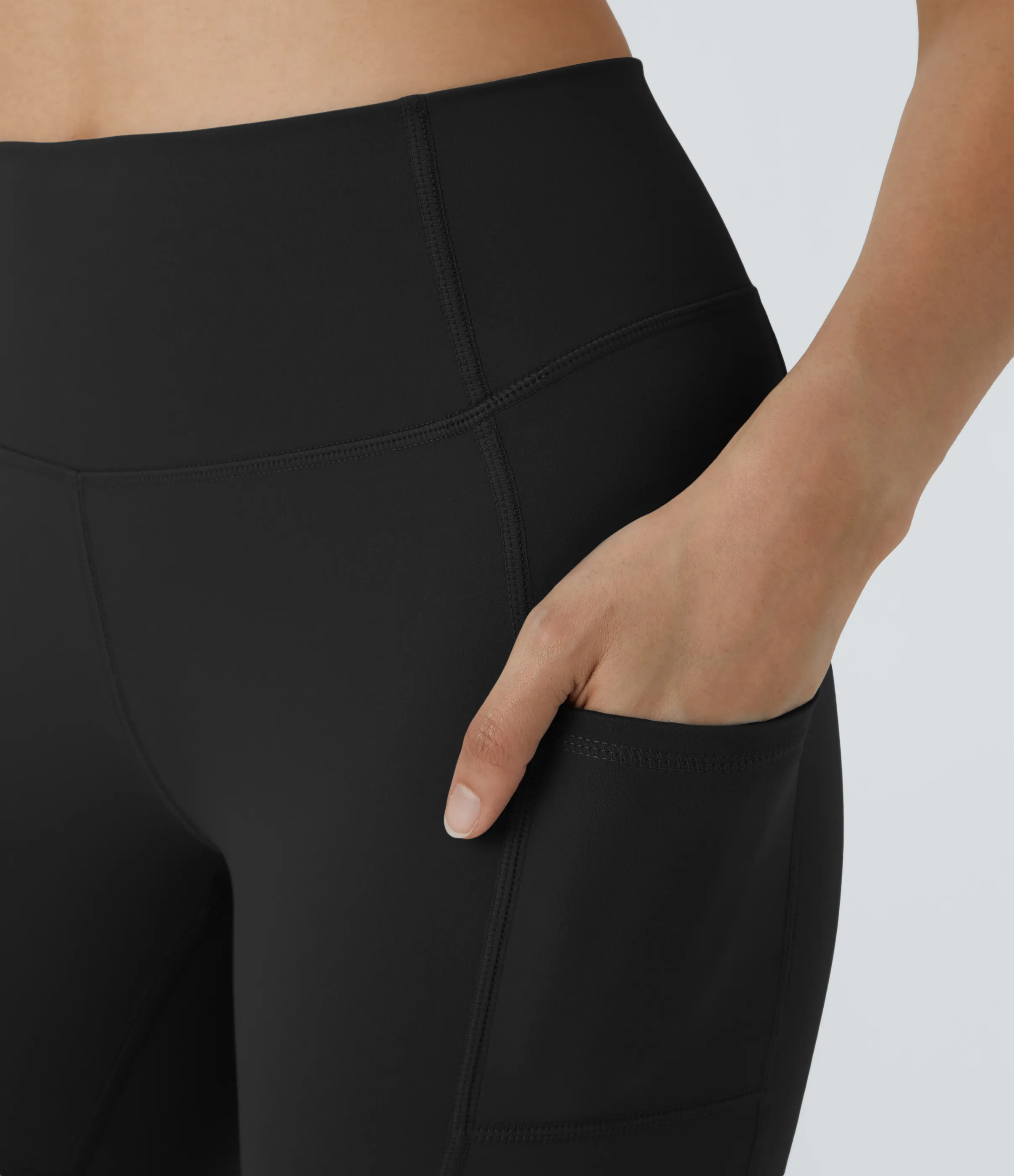 Halara Pantalones cortos ciclistas correr bolsillo lateral tiro alto - Black - S sold by Halara product image thumbnail 5