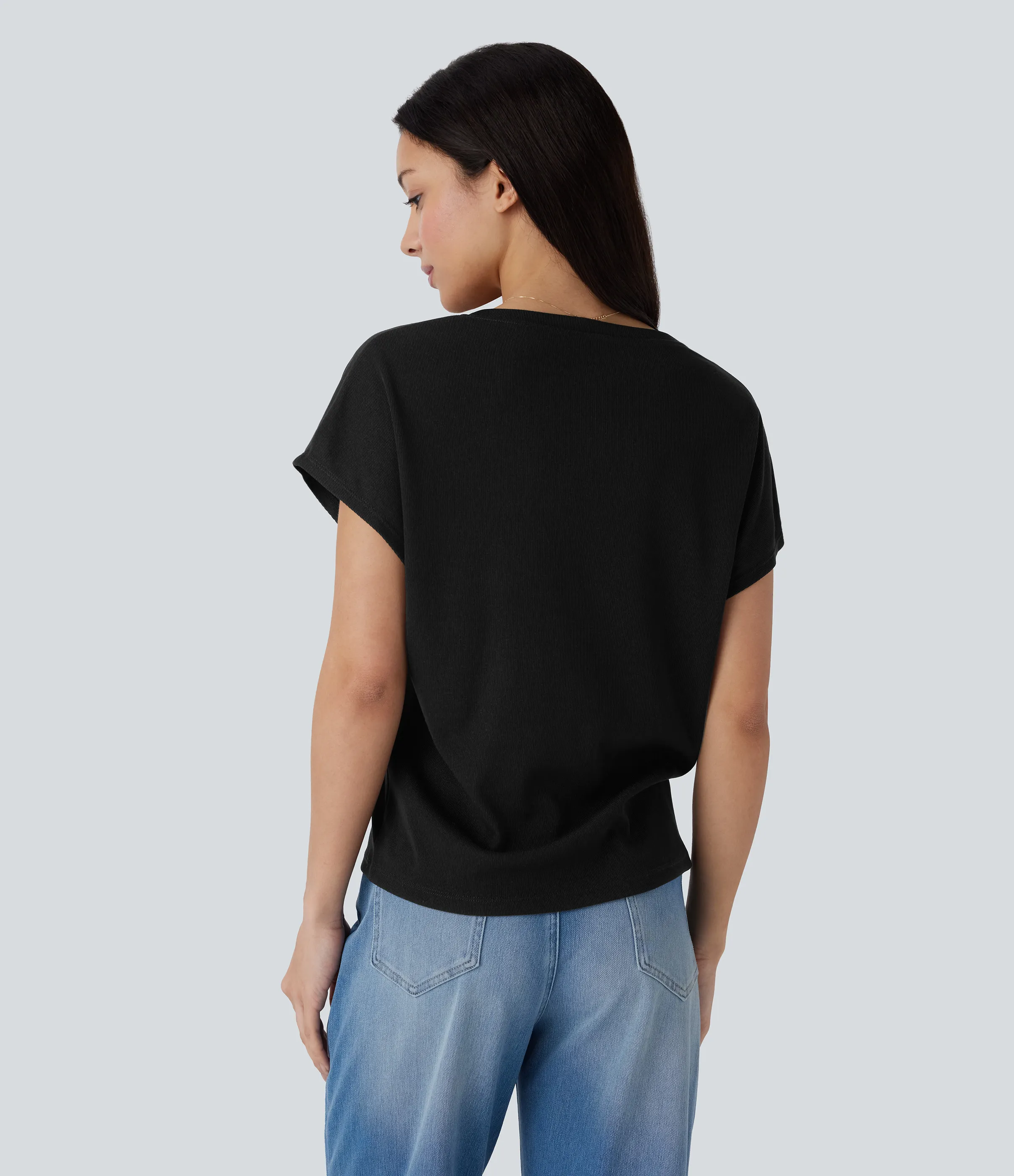 Halara Top manga corta cuello V - Black - XL sold by Halara product image thumbnail 3