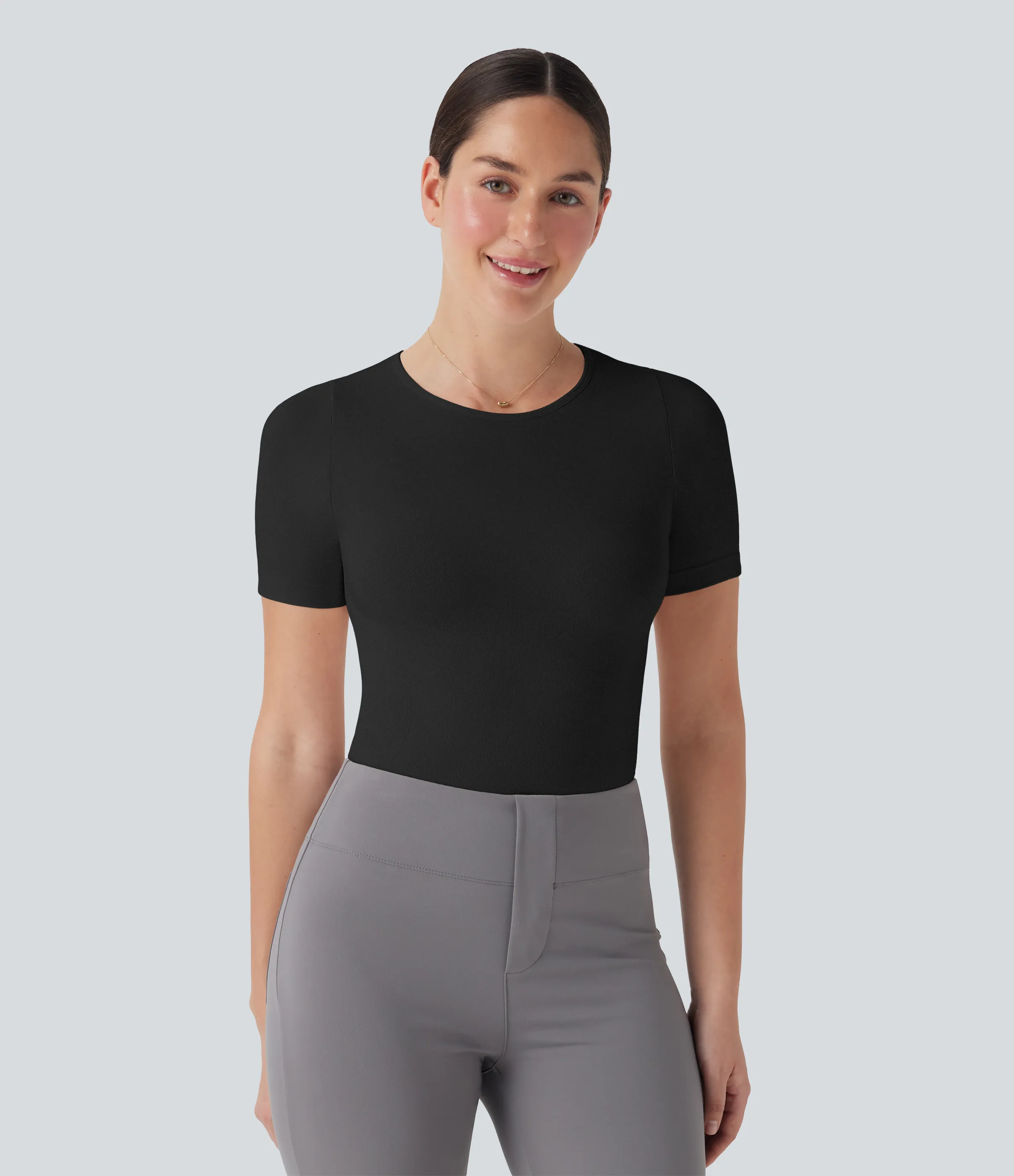 Halara Body de oficina fluido con tirantes ajustables en piernas - Easy Peezy - Black - M sold by Halara product image thumbnail 2