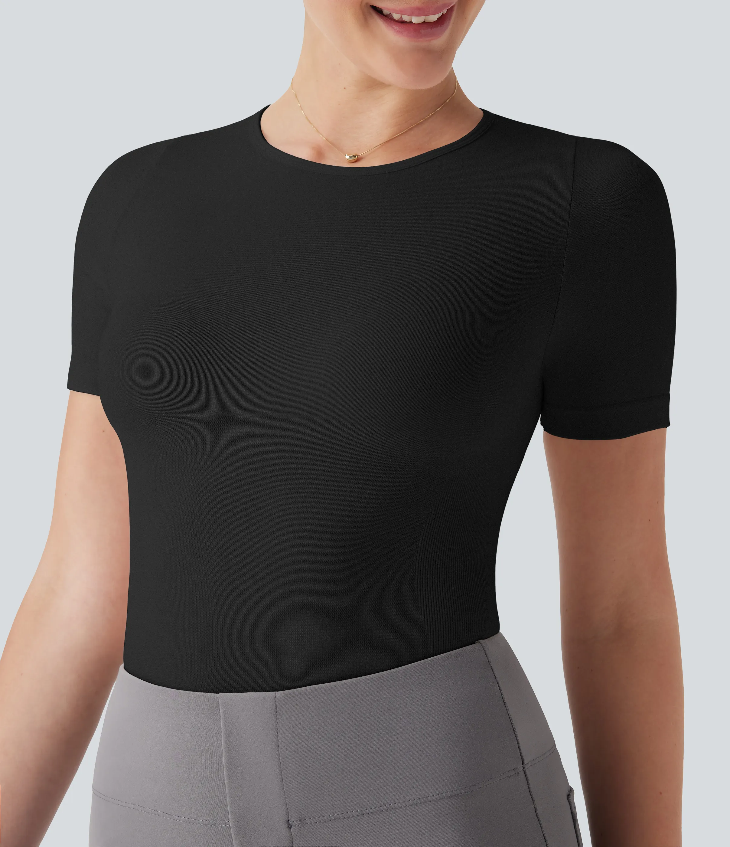 Halara Body de oficina fluido con tirantes ajustables en piernas - Easy Peezy - Black - M sold by Halara product image thumbnail 5