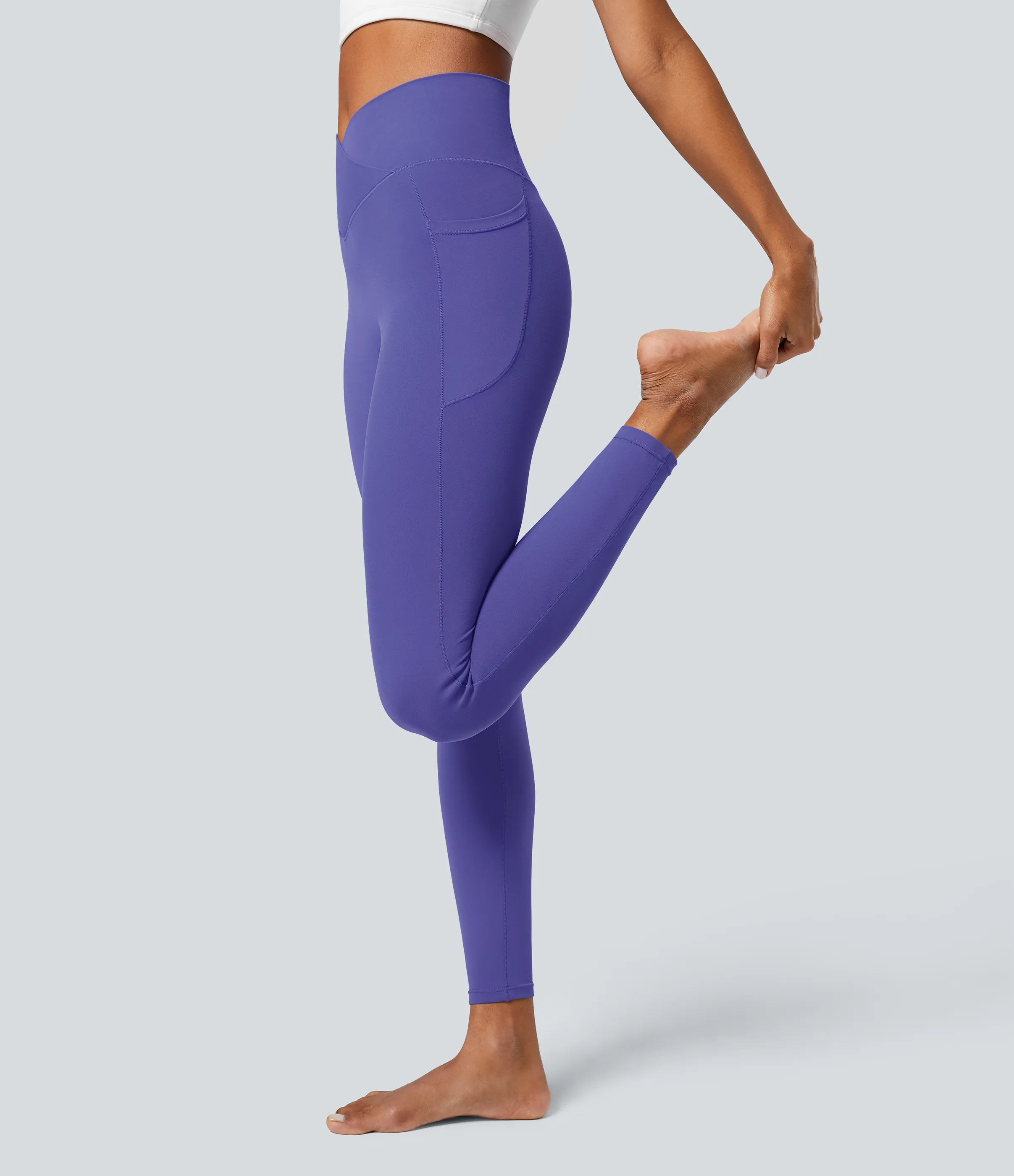 Halara Leggings Softlyzero™ liso bolsillo cruzado - Misty Lavender - XL(full_length) sold by Halara product image thumbnail 4