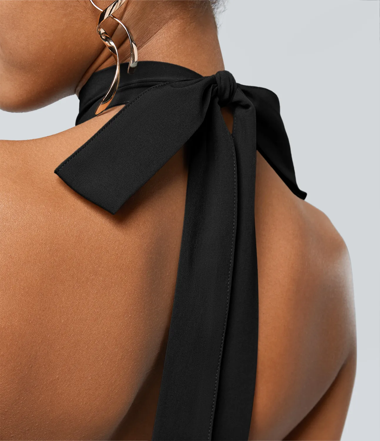 Halara Falda para vacaciones Breezeful™ de secado rápido con espalda torcida y lazo en la espalda de tiro alto - Black - L(regular) sold by Halara product image thumbnail 5