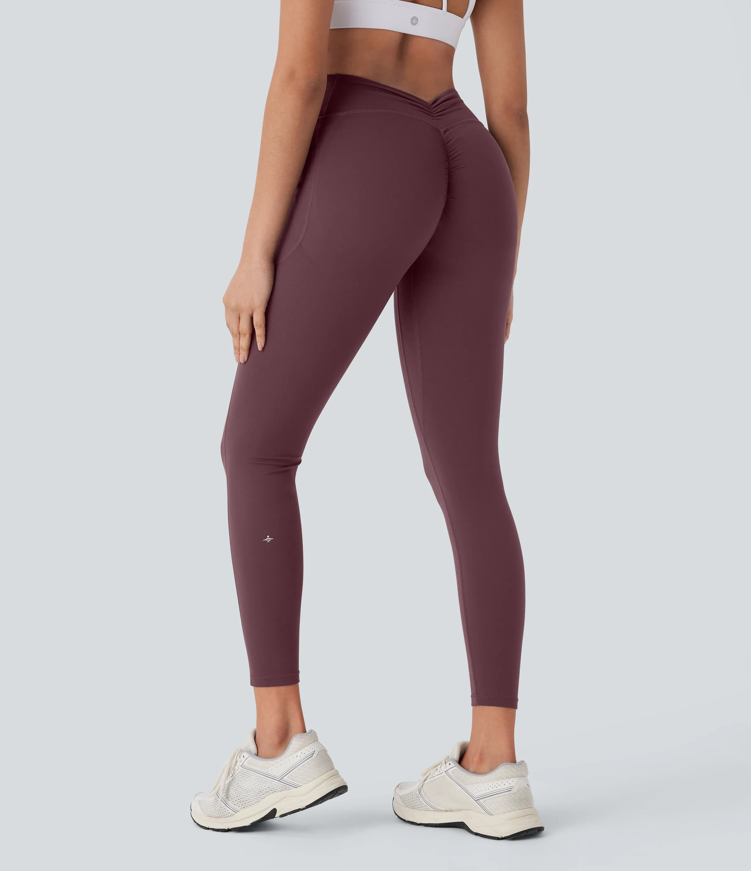 Halara Leggings Halara UltraSculpt™ SoCinched yoga moldeador tiro alto bolsillo lateral fruncido realce glúteo control abdomen - Evening Red - M(full_length) sold by Halara product image thumbnail 2