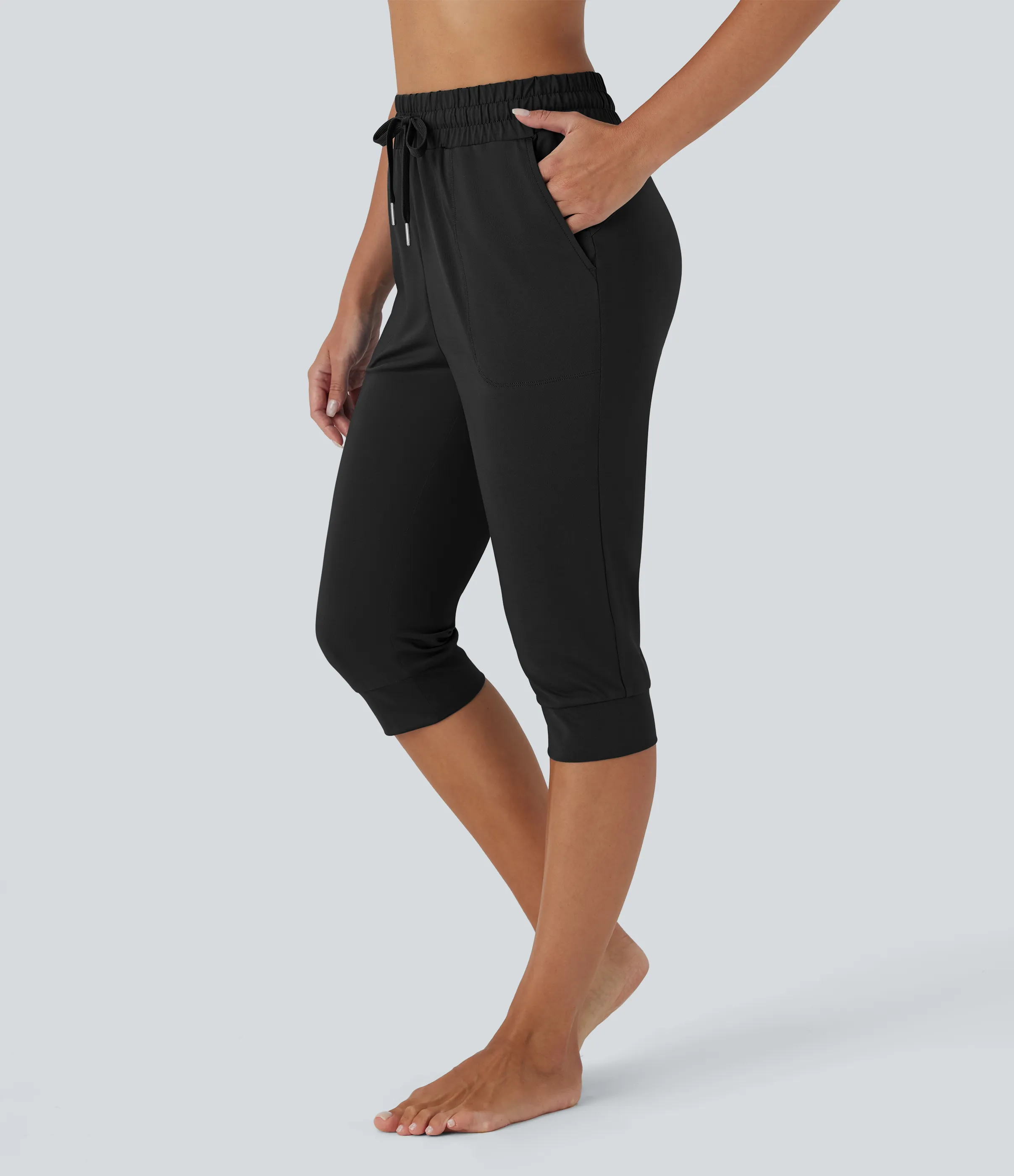 Halara Joggers baile tiro alto cordón ajustable bolsillo lateral - Black - M sold by Halara product image thumbnail 4