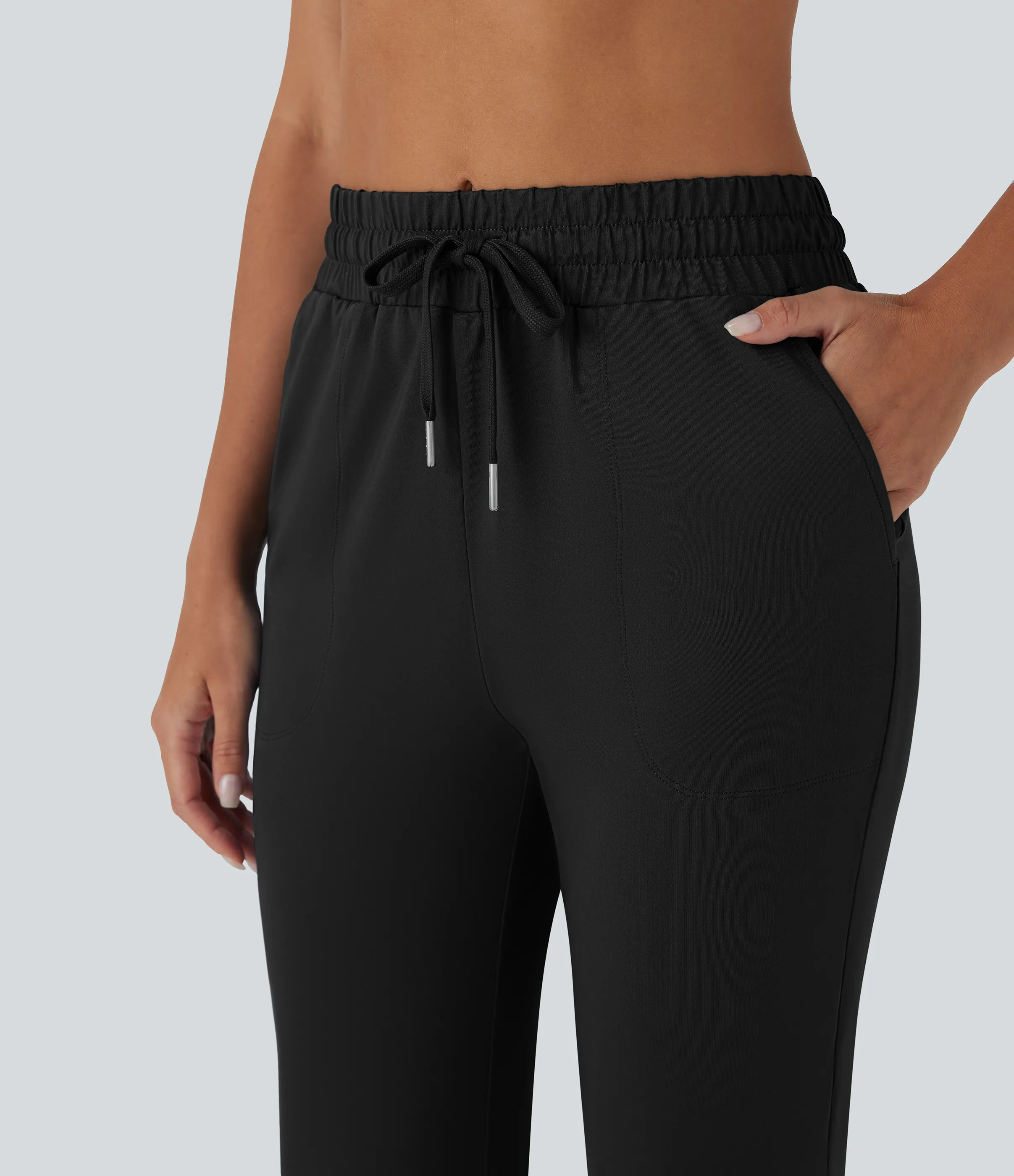 Halara Joggers baile tiro alto cordón ajustable bolsillo lateral - Black - M sold by Halara product image thumbnail 5