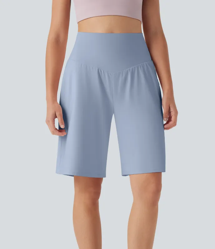 Halara Bermudas Softlyzero™ Airy yoga tiro alto múltiple bolsillo tacto fresco - Skyway - S sold by Halara