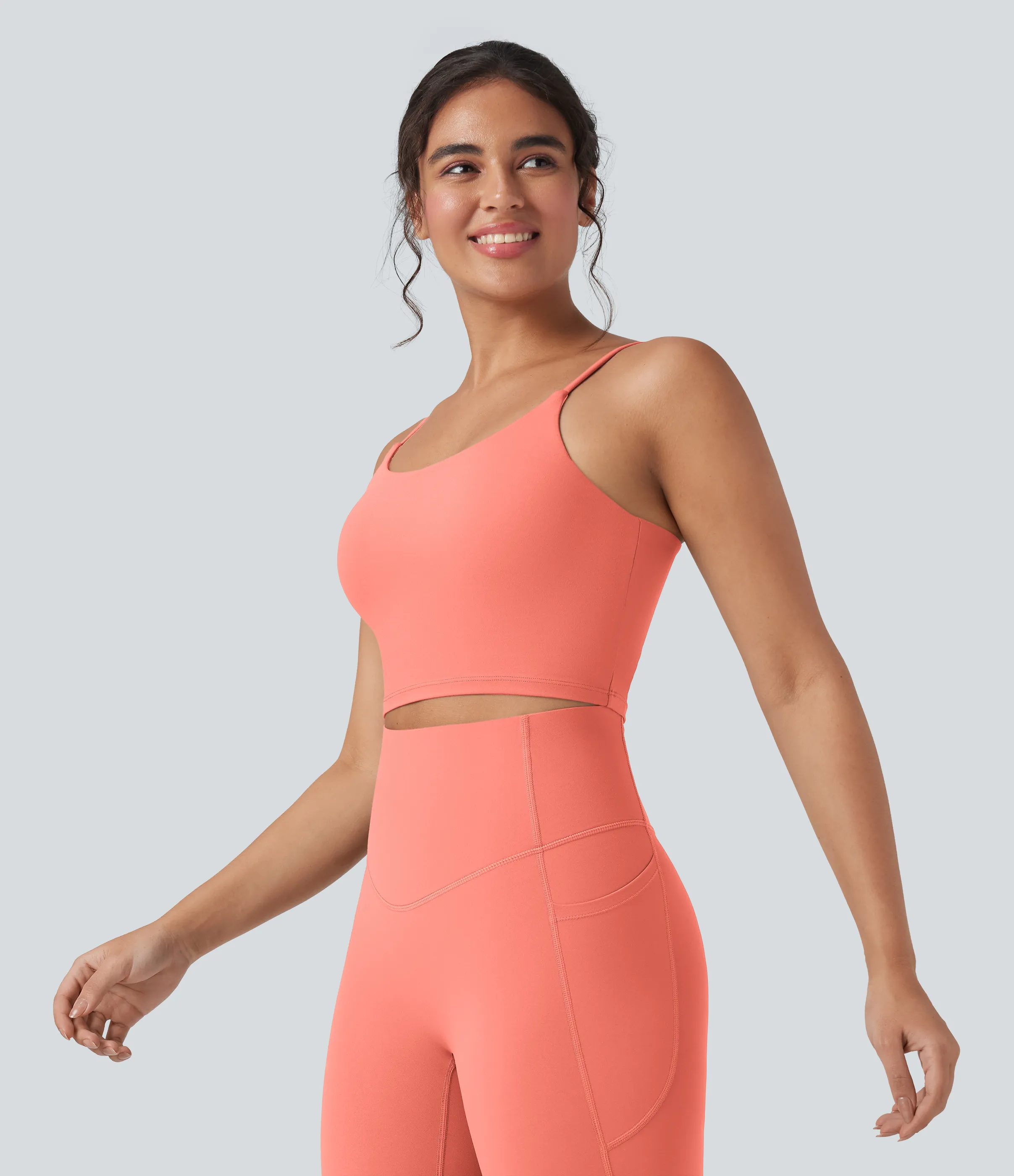 Halara Top de yoga corto Halara UltraSculpt™ - Fusion Coral - S sold by Halara product image thumbnail 4