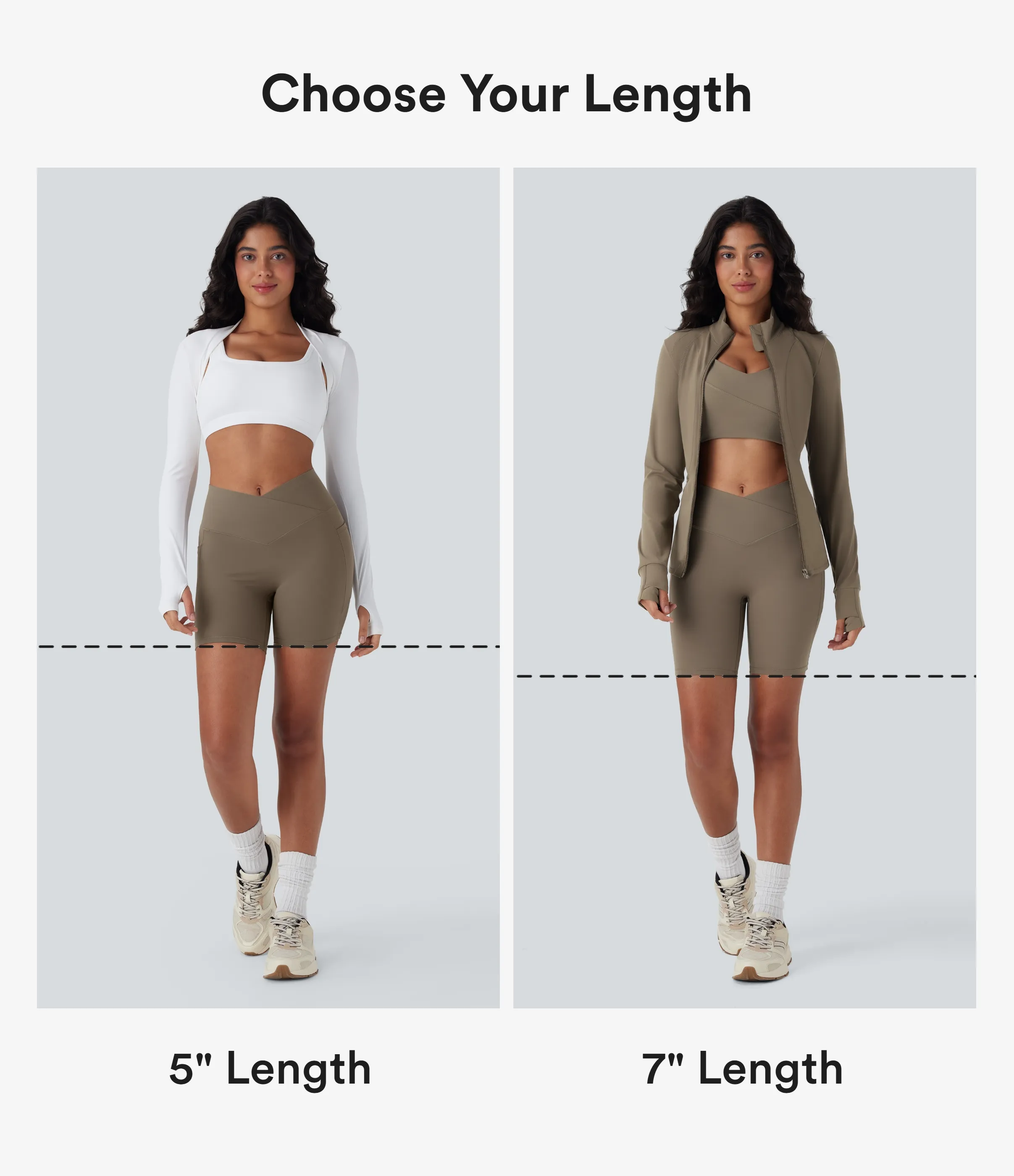 Halara Shorts de yoga moldeadores Halara UltraSculpt™ de tiro alto cruzado con efecto moldeador de abdomen y push-up de 18 cm y bolsillos - Dawn Brown - XS sold by Halara product image thumbnail 3