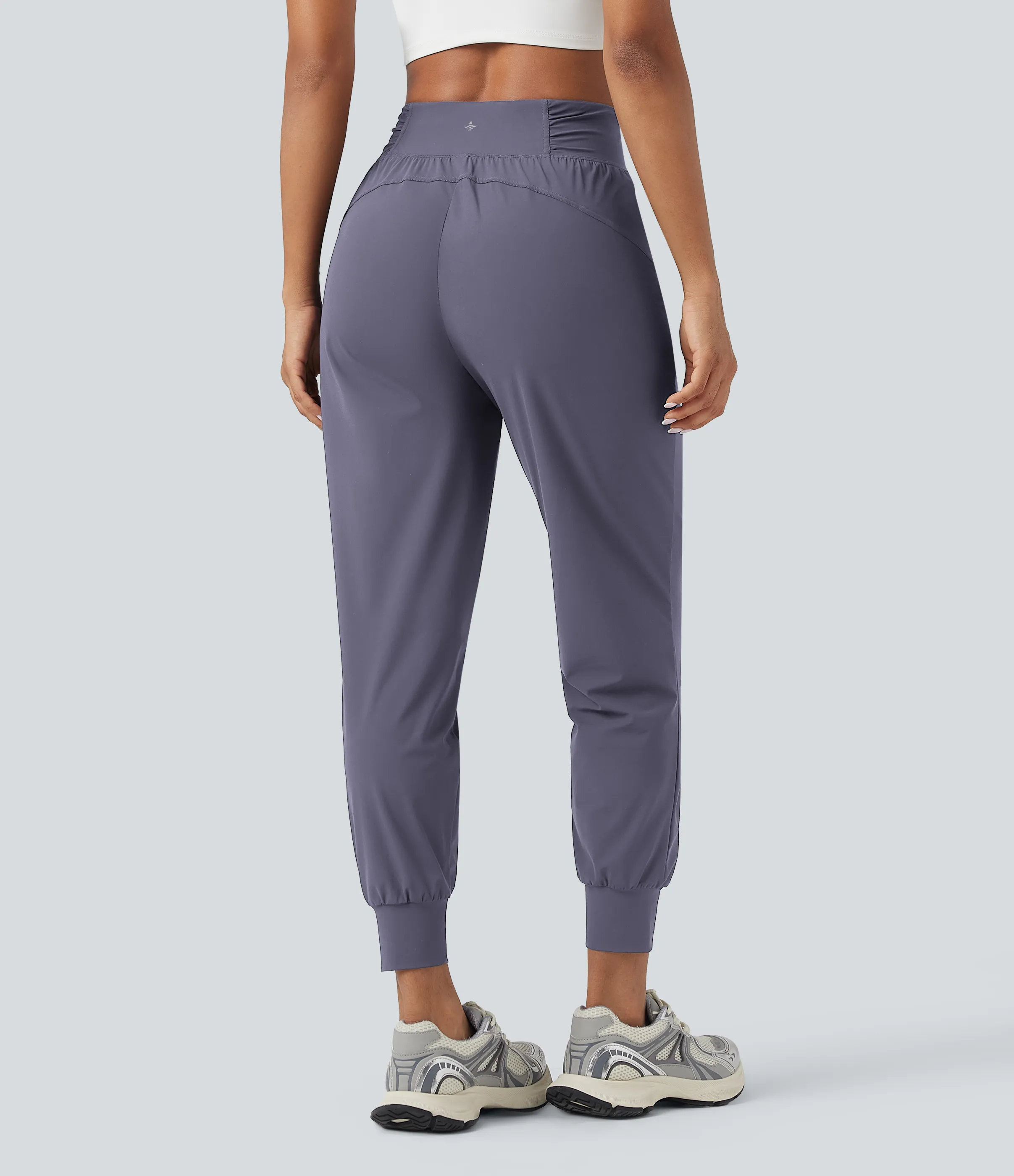 Halara Joggers de baile de tiro alto ajustado con fruncido de secado rápido y con bolsillos - Charcoal Blue - XL(regular) sold by Halara product image thumbnail 3