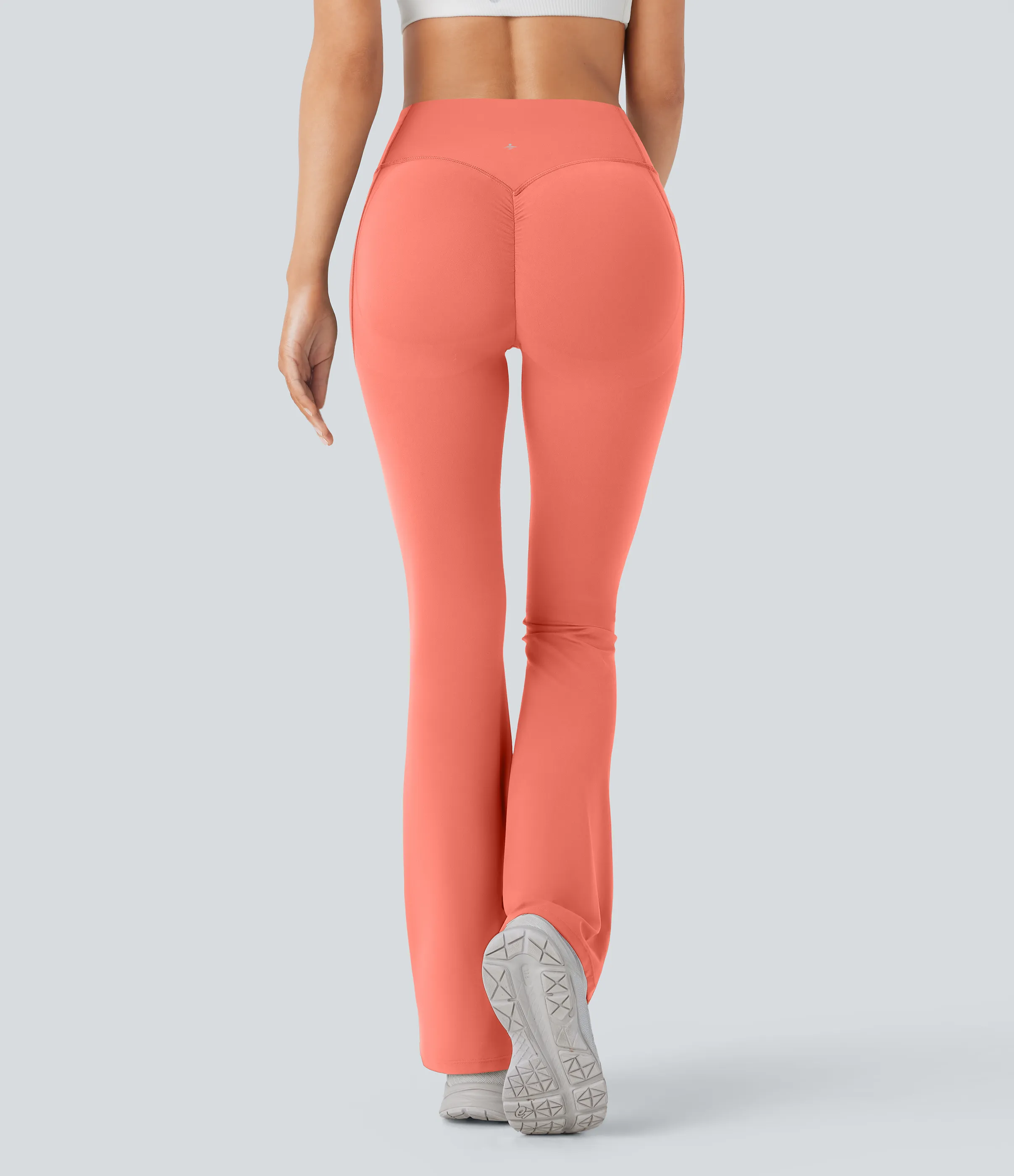 Halara Leggings SoCinched UltraSculpt Bootcut yoga tiro alto realce glúteo bolsillo lateral control abdomen moldeador - Fusion Coral - XS(regular) sold by Halara product image thumbnail 3