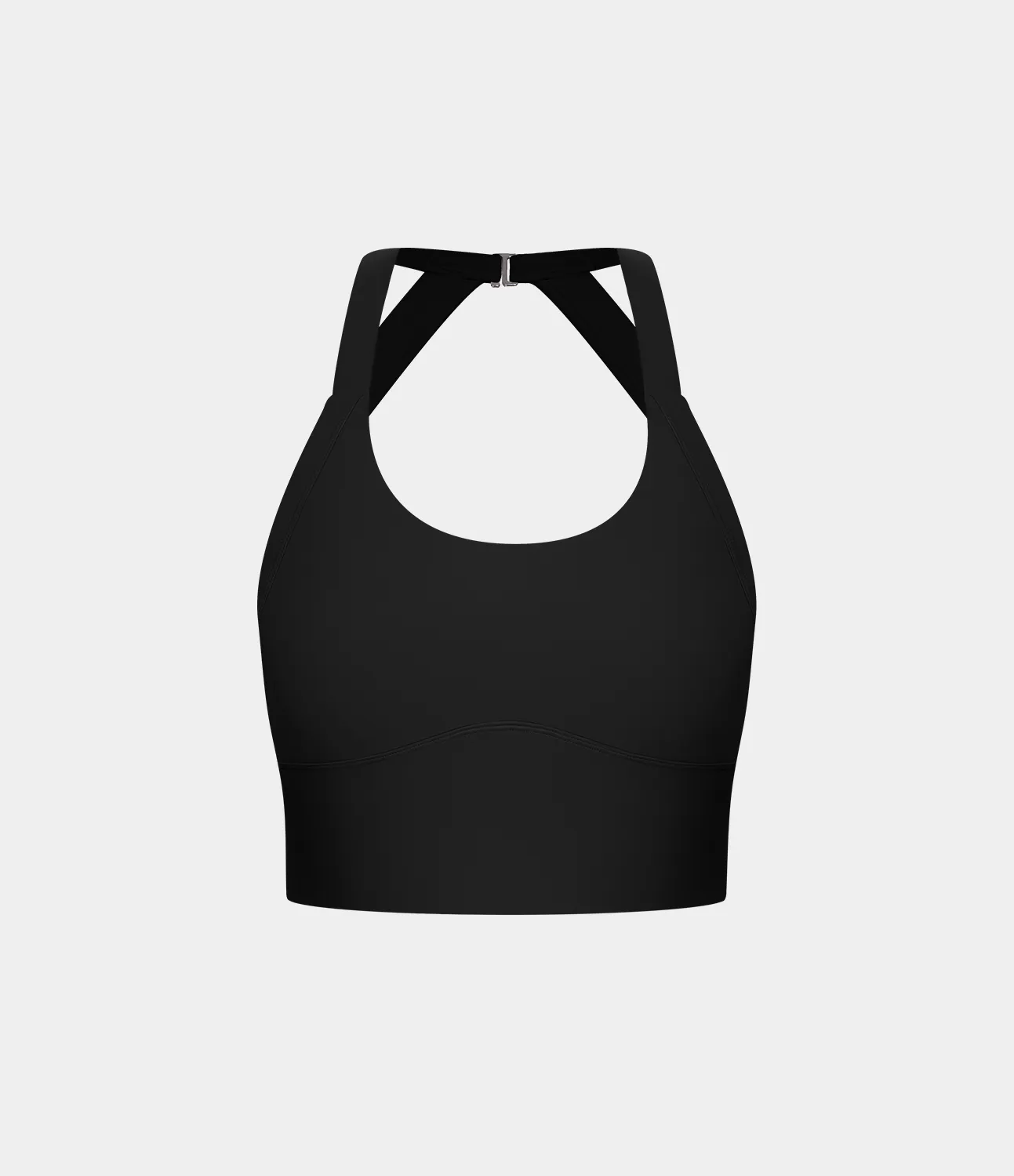 Halara Top corto de yoga SoftlyZero™ Plush afelpado con abertura en copas D-F - Black - XL sold by Halara