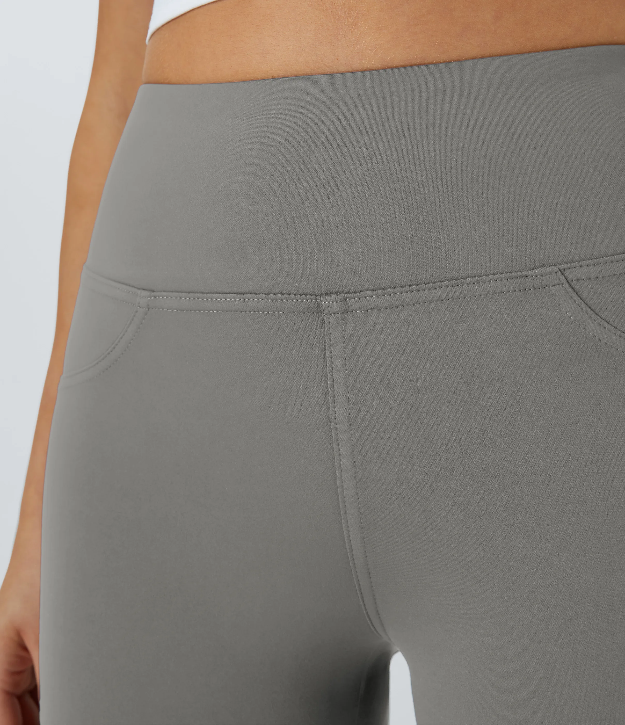 Halara Leggings de yoga acampanados de tiro alto con bolsillos - Silent Storm - L(petite) sold by Halara product image thumbnail 5