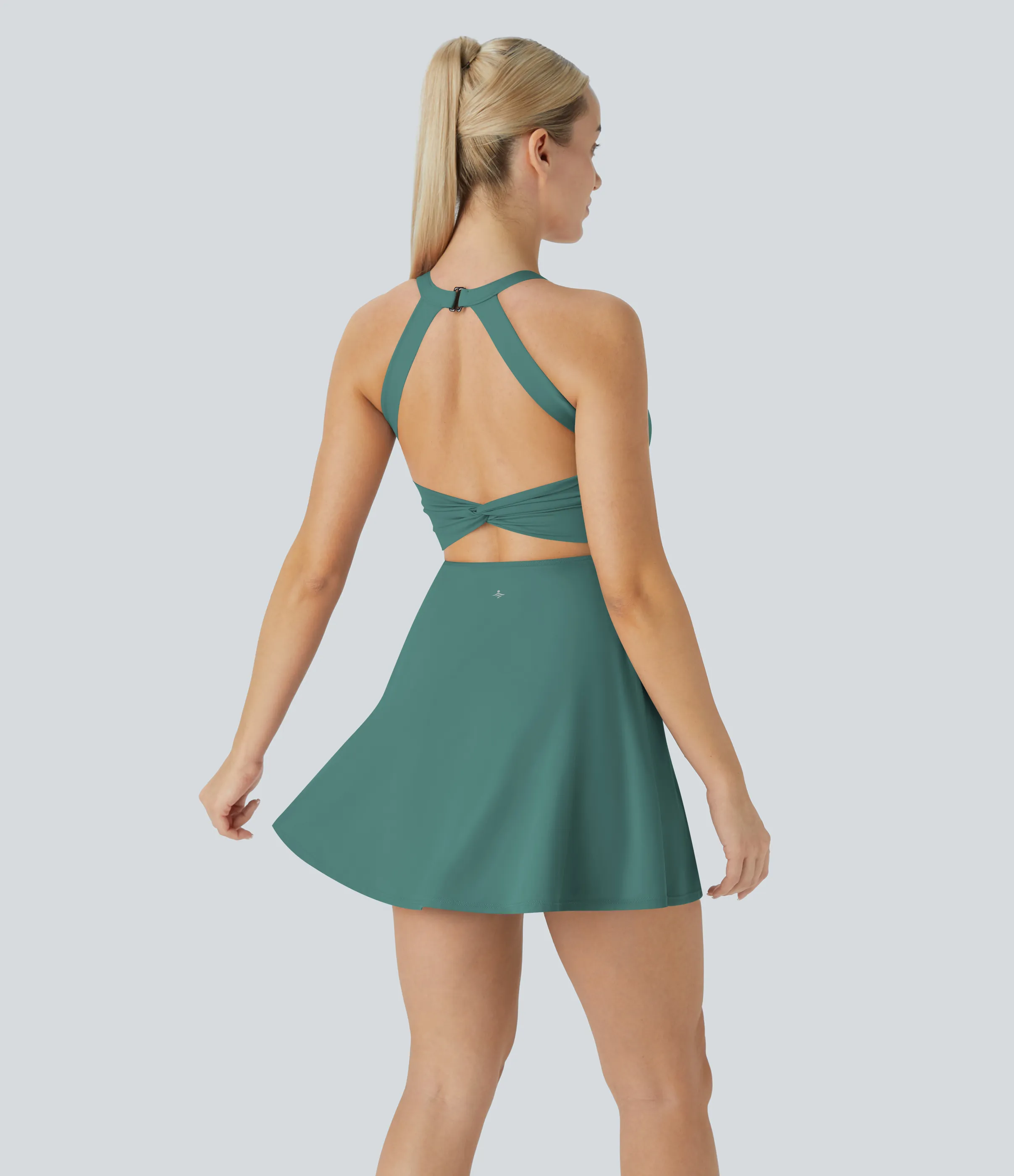 Halara Vestido Softlyzero™ Airy deportivo activo baile tacto fresco sin espalda retorcido - Edición Easy Peezy - Blue Spruce - L sold by Halara product image thumbnail 3
