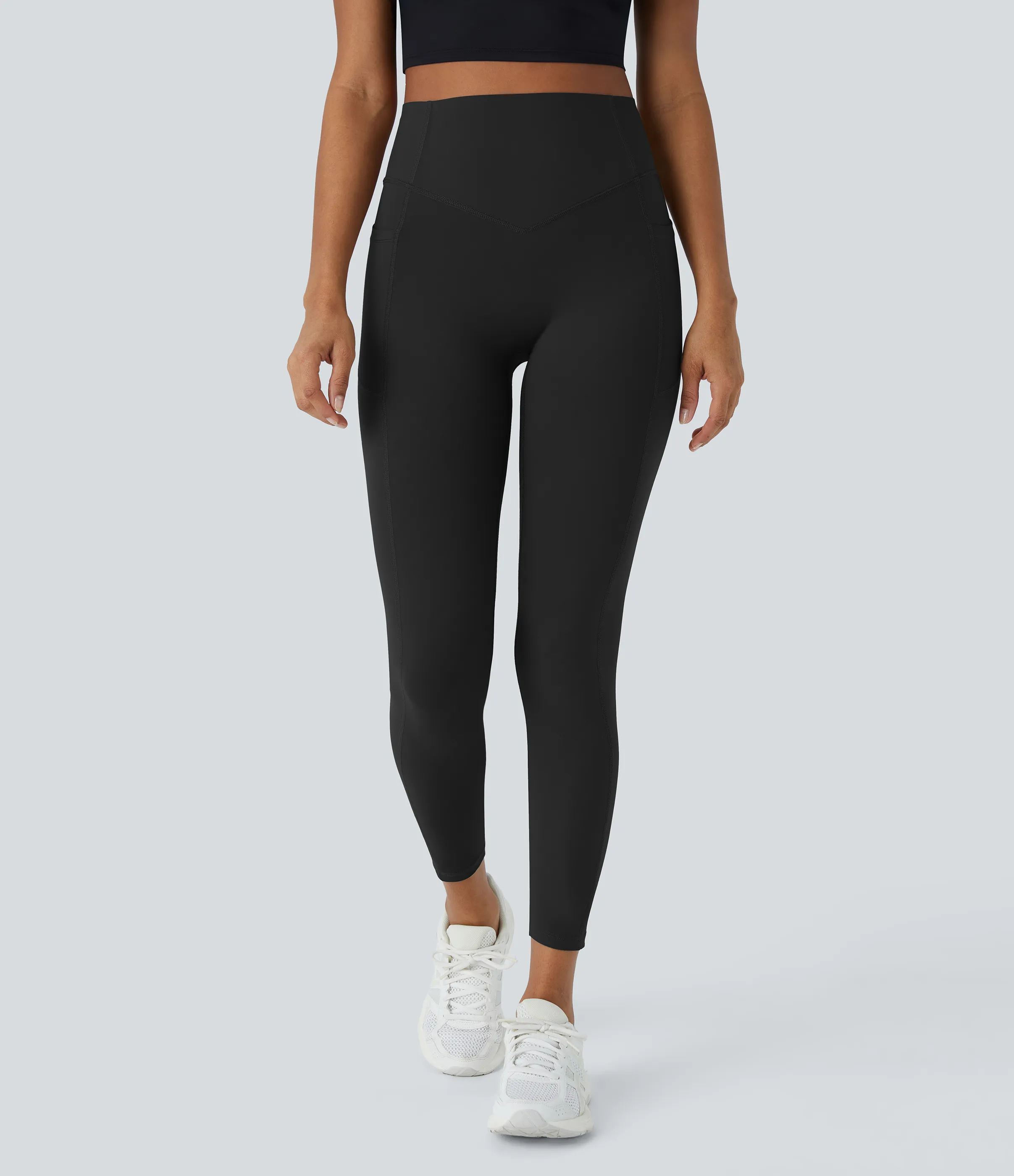 Halara Leggings SoCinched UltraSculpt entrenamiento moldeador bolsillo lateral control abdomen tiro alto - Black - XXL/1X(full_length) sold by Halara product image thumbnail 3