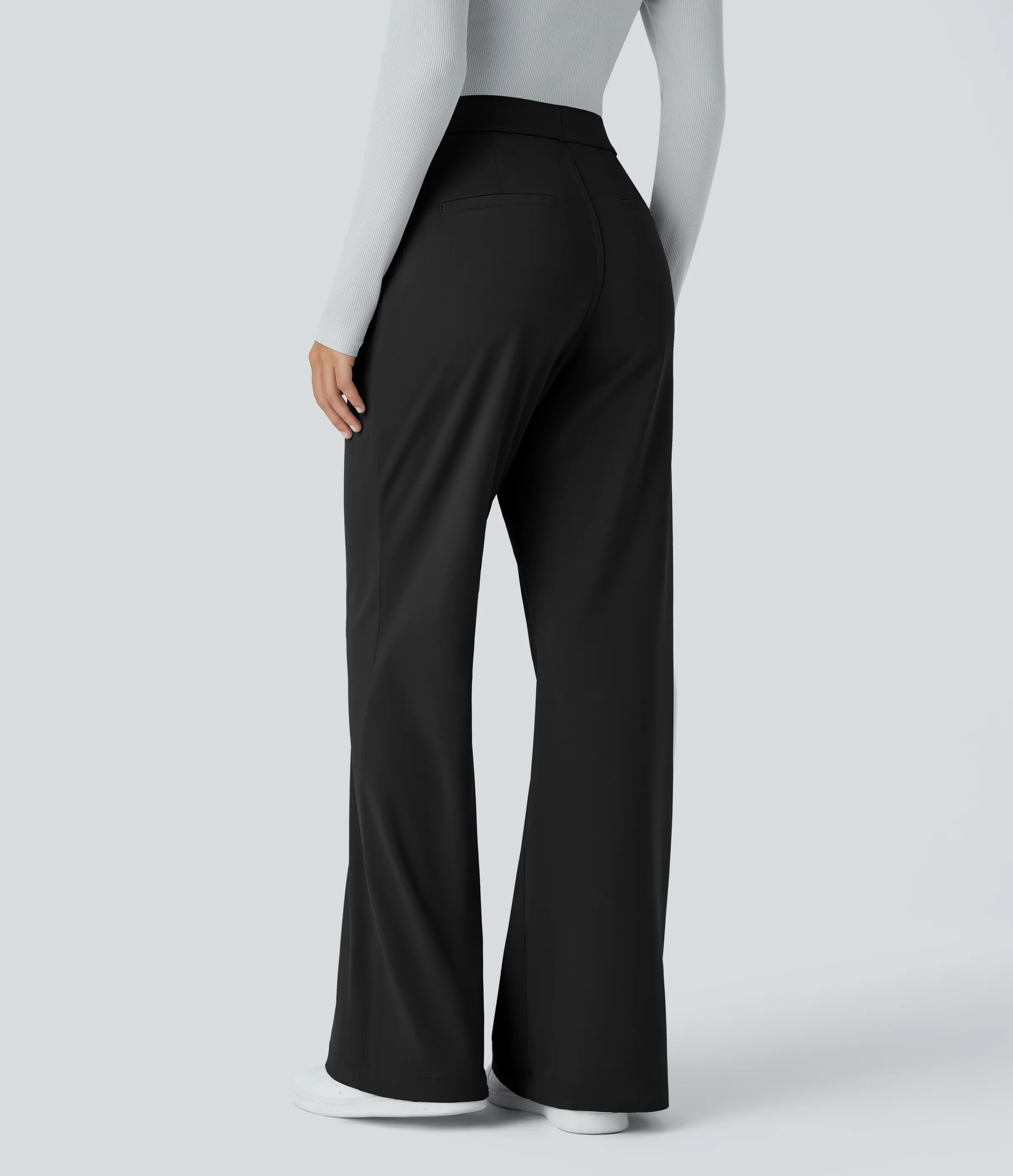 Halara Pantalón oficina acampanado bolsillo lateral tiro alto - Black - M(extall) sold by Halara product image thumbnail 3
