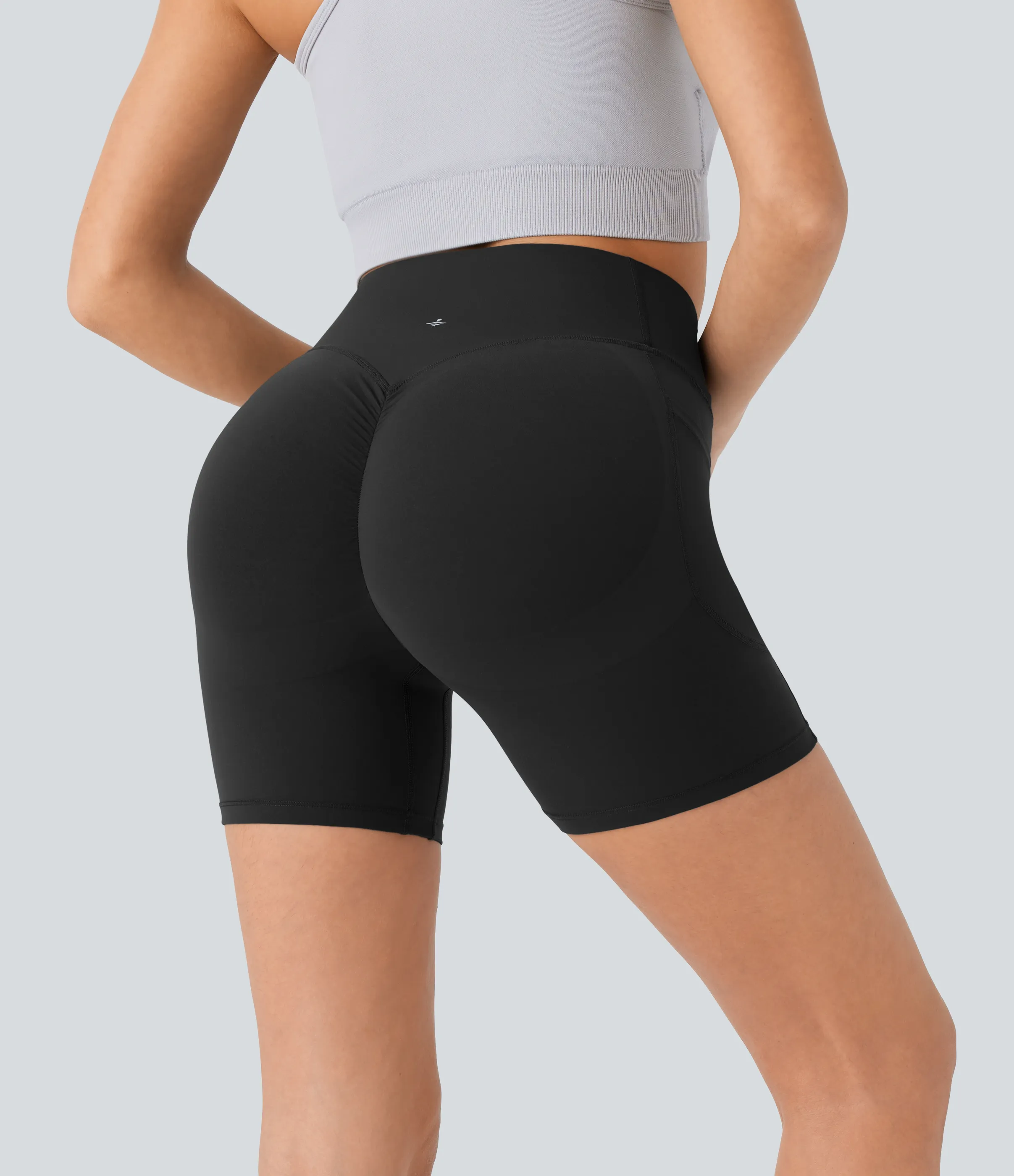 Halara Pantalón corto SoCinched UltraSculpt ciclista tiro alto realce glúteo bolsillo lateral entrenamiento 12.5cm - Black - XL sold by Halara product image thumbnail 5