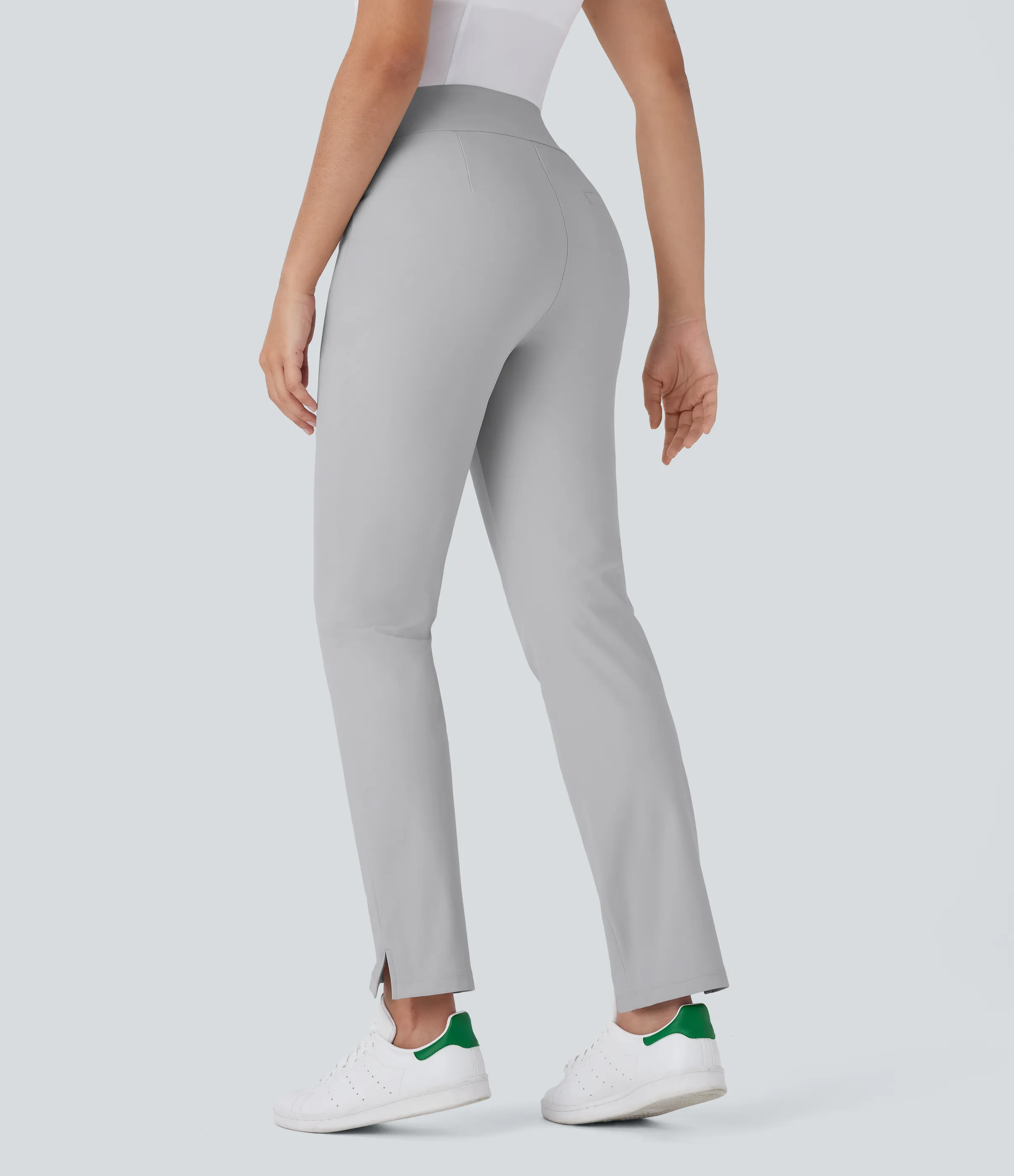 Halara Pantalones de golf UPF 40+ de tiro medio en corte cónico con bolsillos y aberturas, secado rápido y bolsillo especial para tee de golf - Quiet Gray - S(regular) sold by Halara product image thumbnail 3