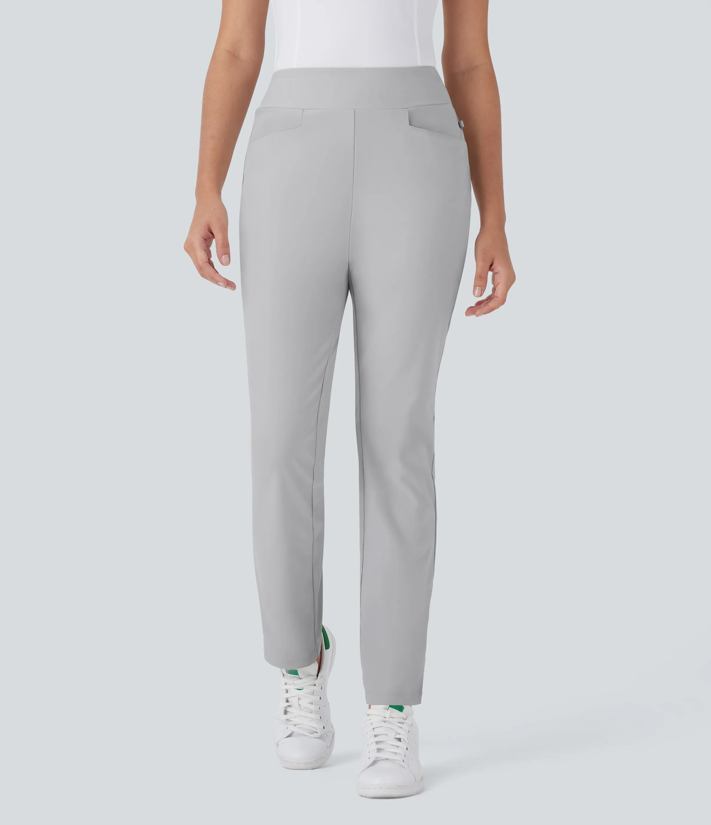 Halara Pantalones de golf UPF 40+ de tiro medio en corte cónico con bolsillos y aberturas, secado rápido y bolsillo especial para tee de golf - Quiet Gray - S(regular) sold by Halara product image thumbnail 4