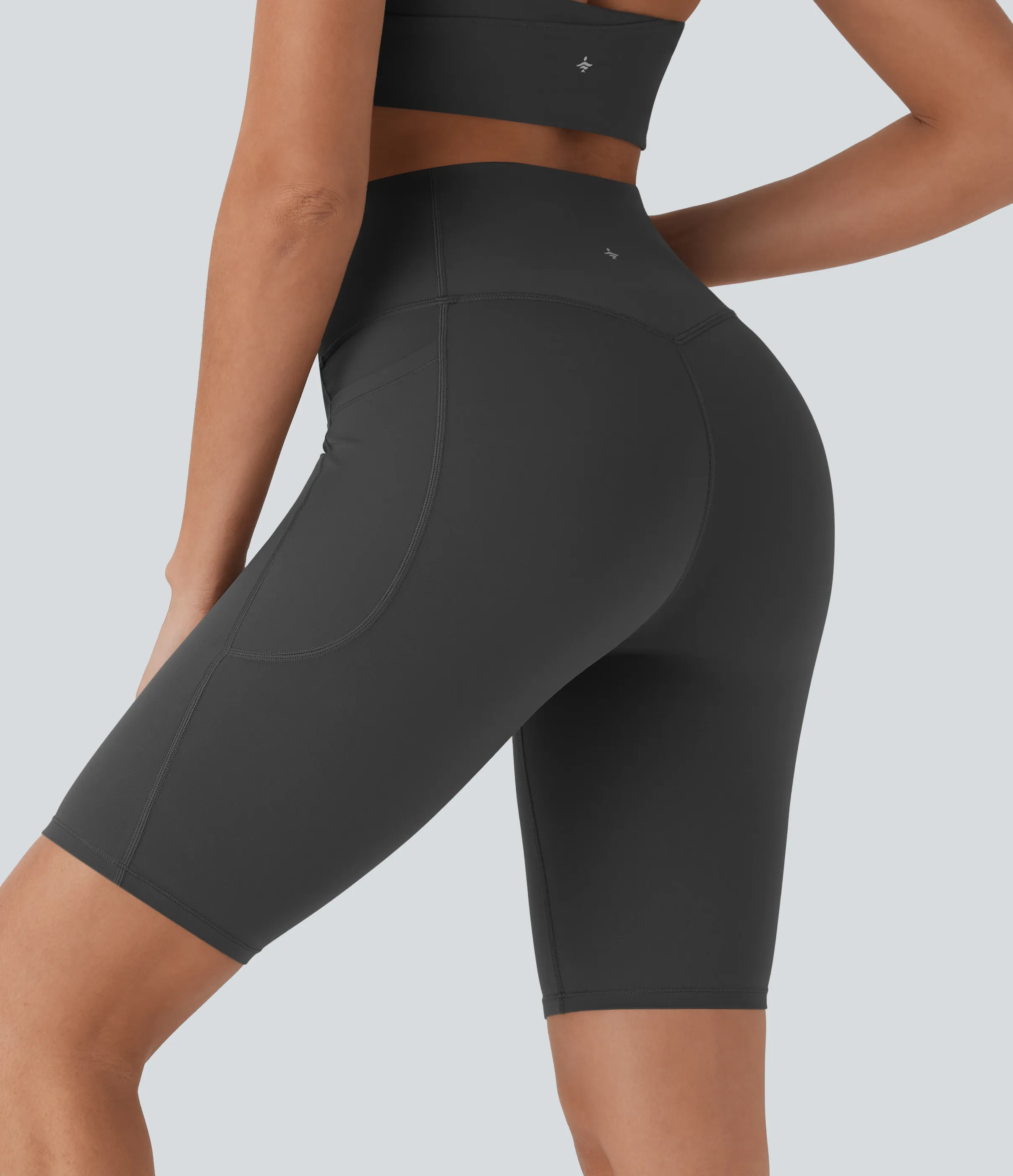 Halara Shorts biker Halara UltraSculpt™ moldeadores tiro alto con reductor de abdomen y bolsillos laterales 22.8cm - Volcanic Ash - XS sold by Halara product image thumbnail 3