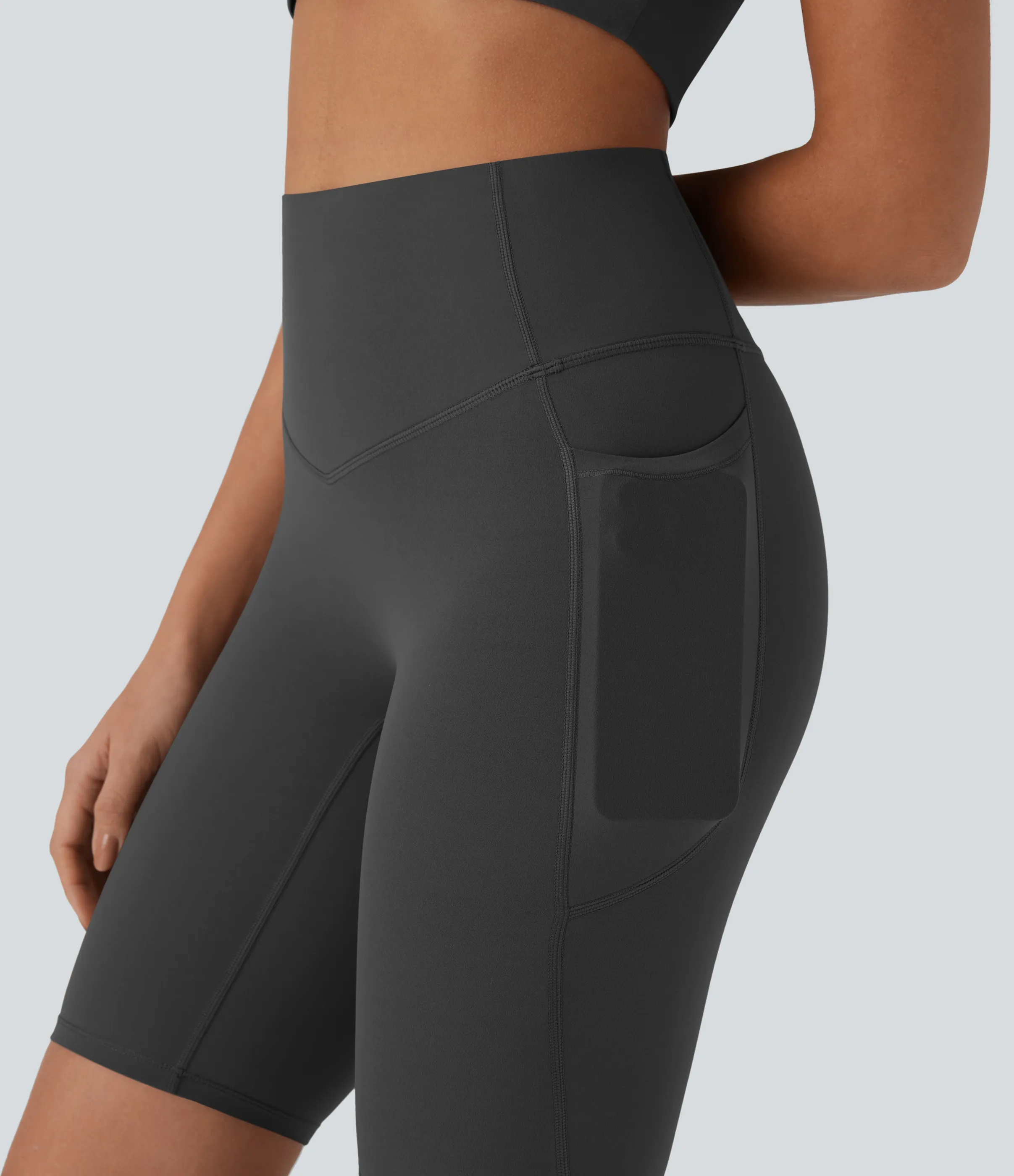 Halara Shorts biker Halara UltraSculpt™ moldeadores tiro alto con reductor de abdomen y bolsillos laterales 22.8cm - Volcanic Ash - XS sold by Halara product image thumbnail 5