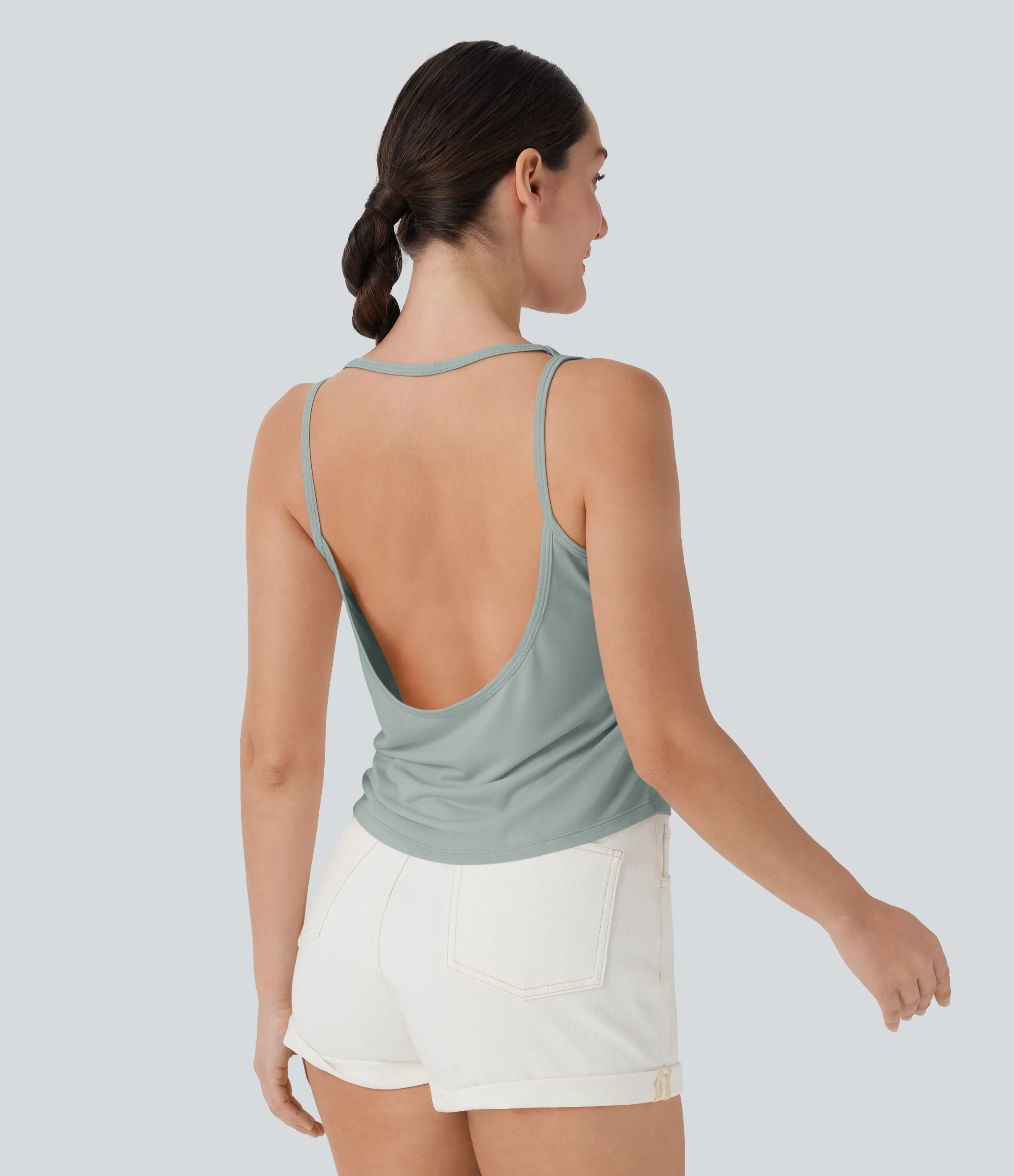 Halara Top casual sin mangas y espalda abierta - Vetiver - XL sold by Halara product image thumbnail 2