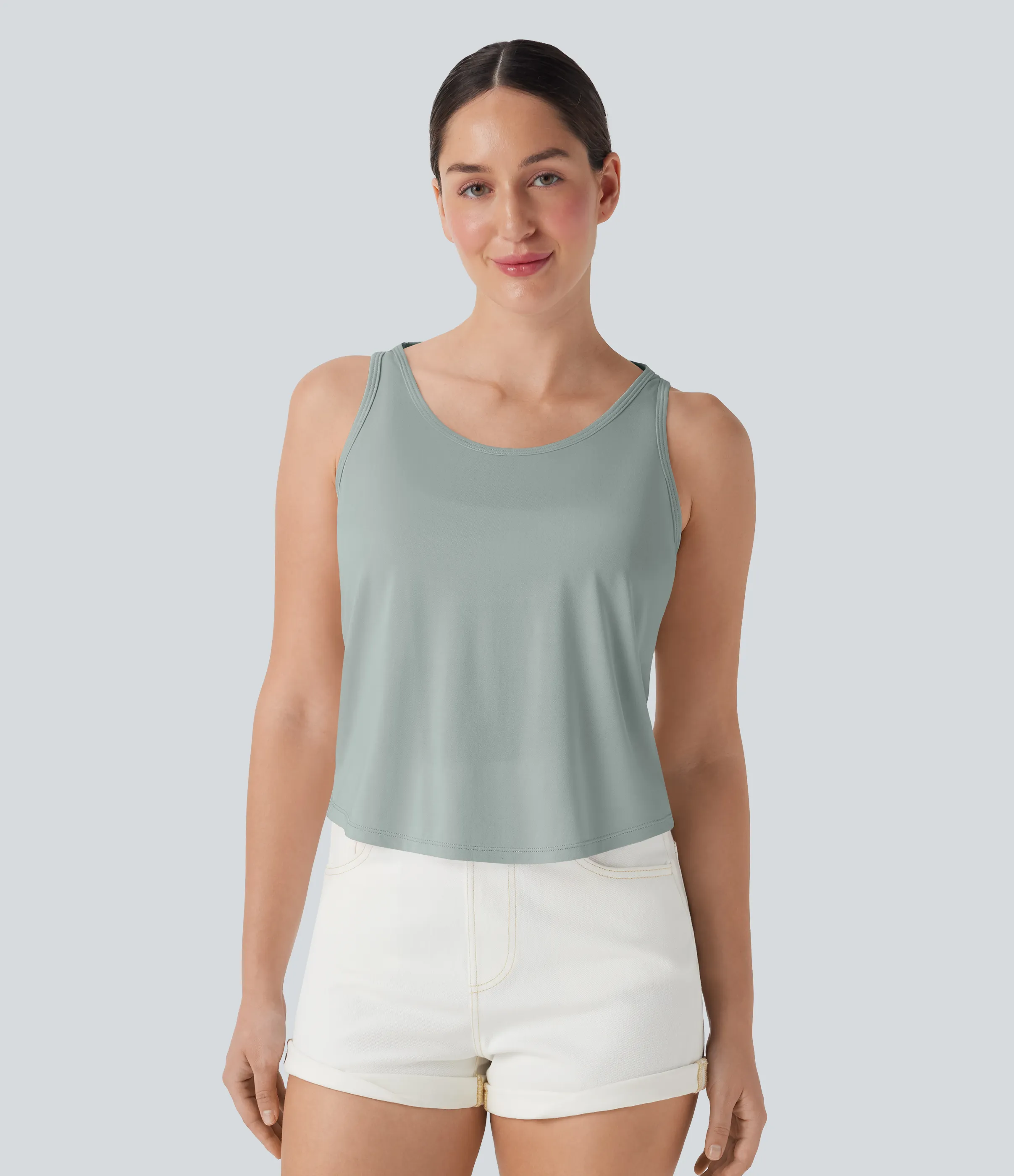 Halara Top casual sin mangas y espalda abierta - Vetiver - XL sold by Halara product image thumbnail 3