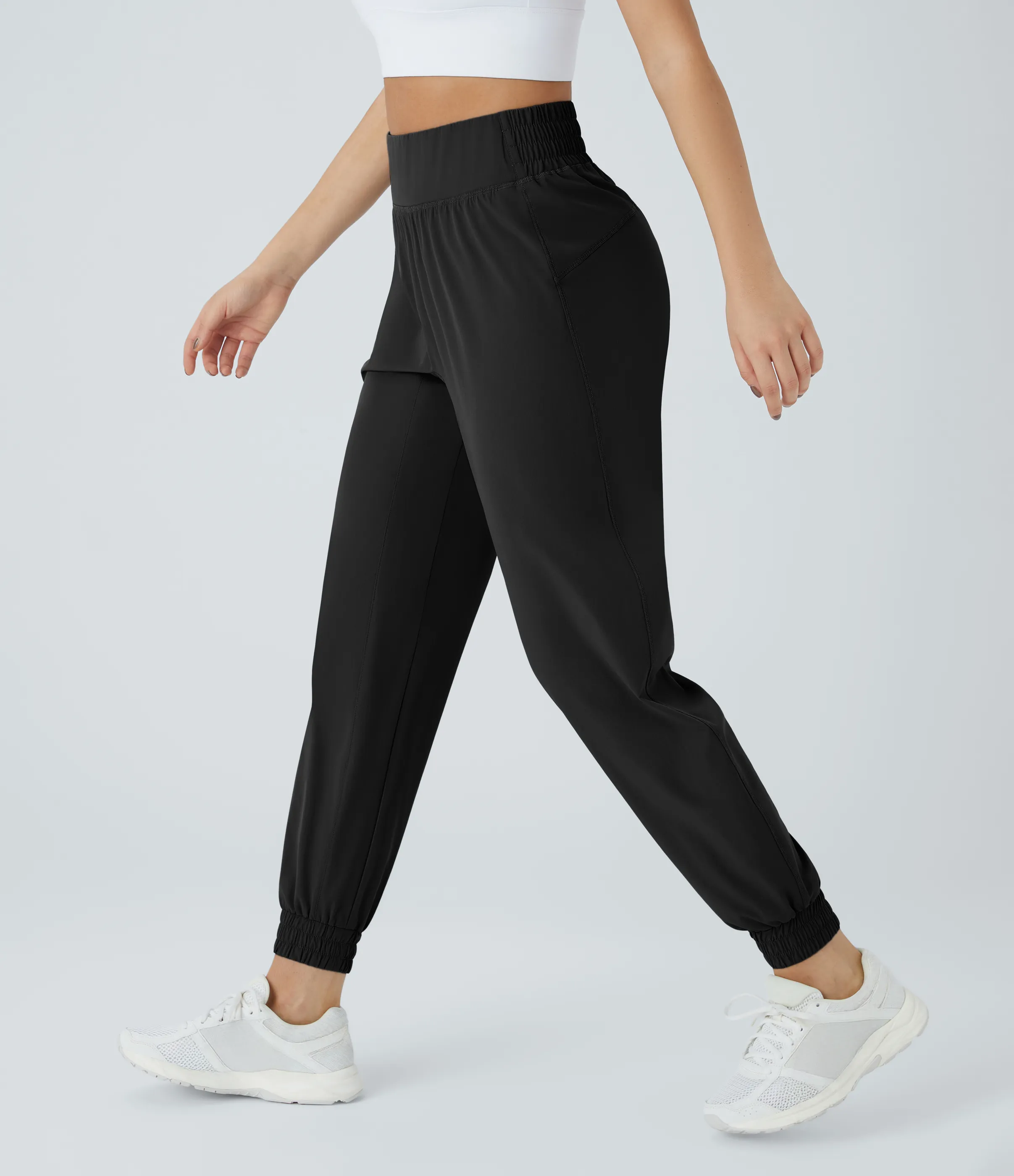 Halara Joggers senderismo cintura elástica tiro alto - Black - S(regular) sold by Halara product image thumbnail 4