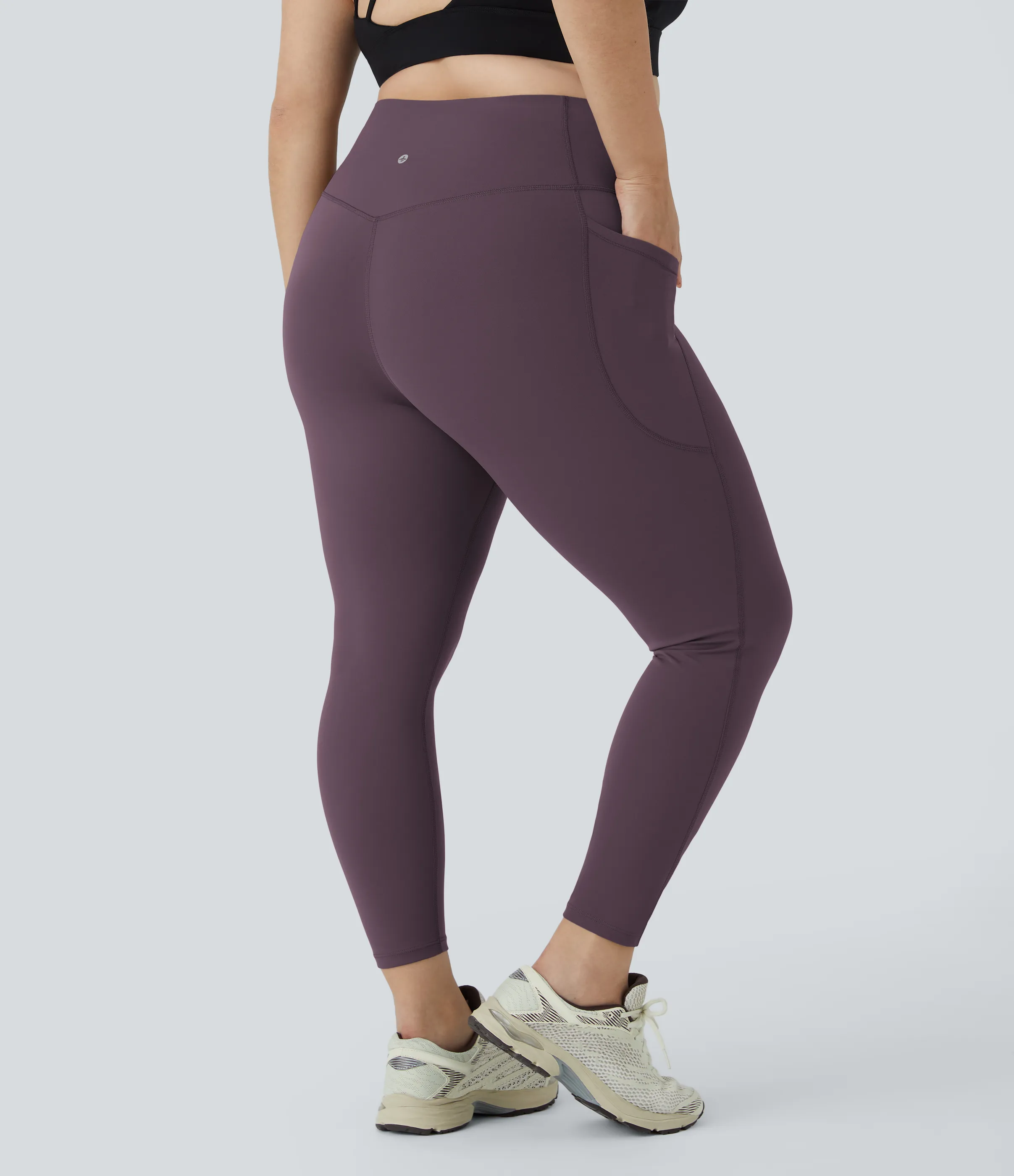 Halara Leggings SoCinched talla grande entrenamiento bolsillo lateral moldeador abdomen tiro alto - Night's Purple - 4X(7/8) sold by Halara product image thumbnail 3