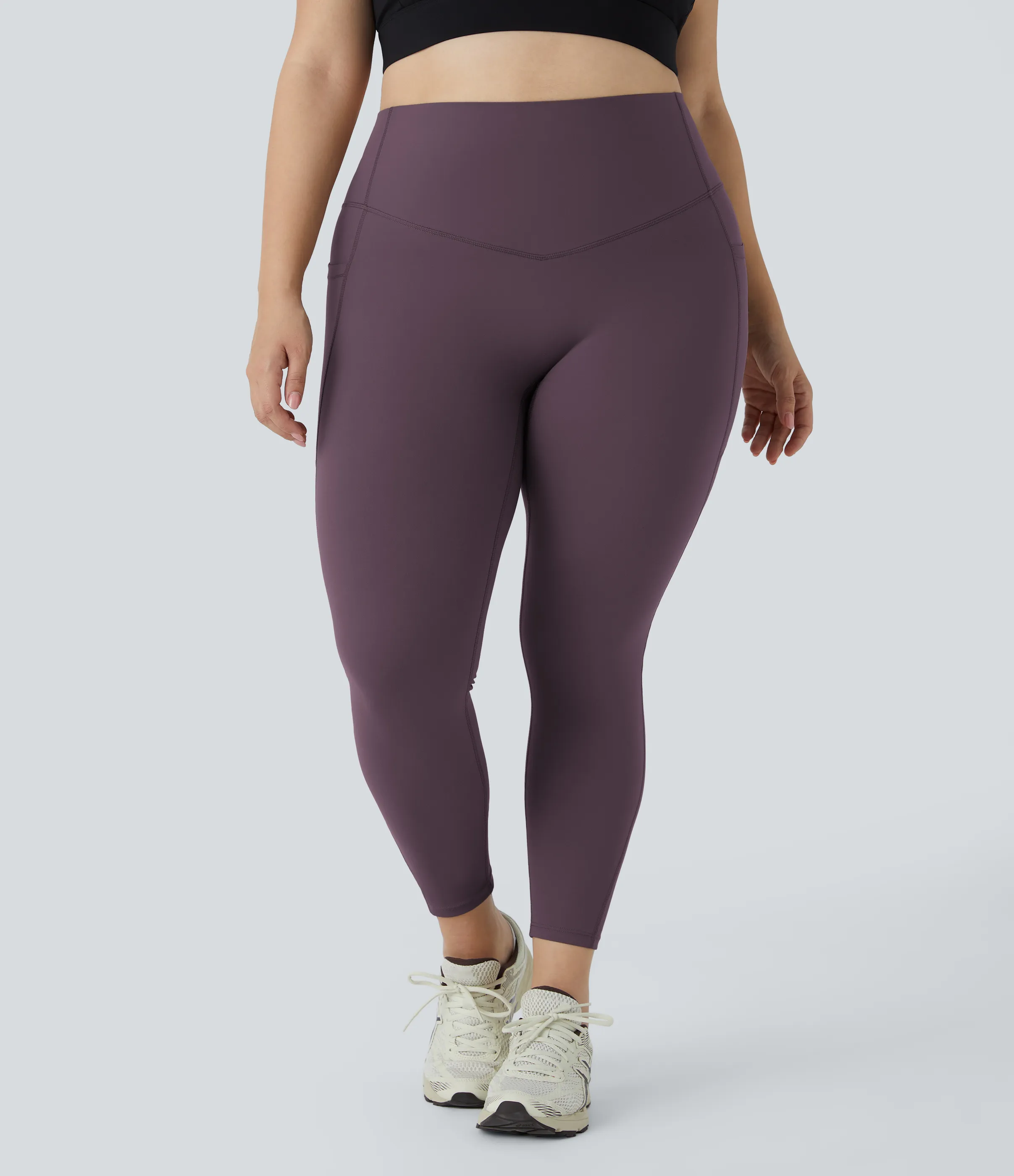Halara Leggings SoCinched talla grande entrenamiento bolsillo lateral moldeador abdomen tiro alto - Night's Purple - 4X(7/8) sold by Halara product image thumbnail 4