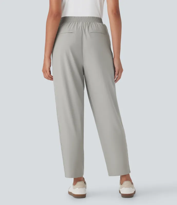 Halara Pantalones de viaje Breezeful™ ajustados de tiro alto de secado rápido con bolsillos laterales - Dust Gray - XS(regular) made by Halara