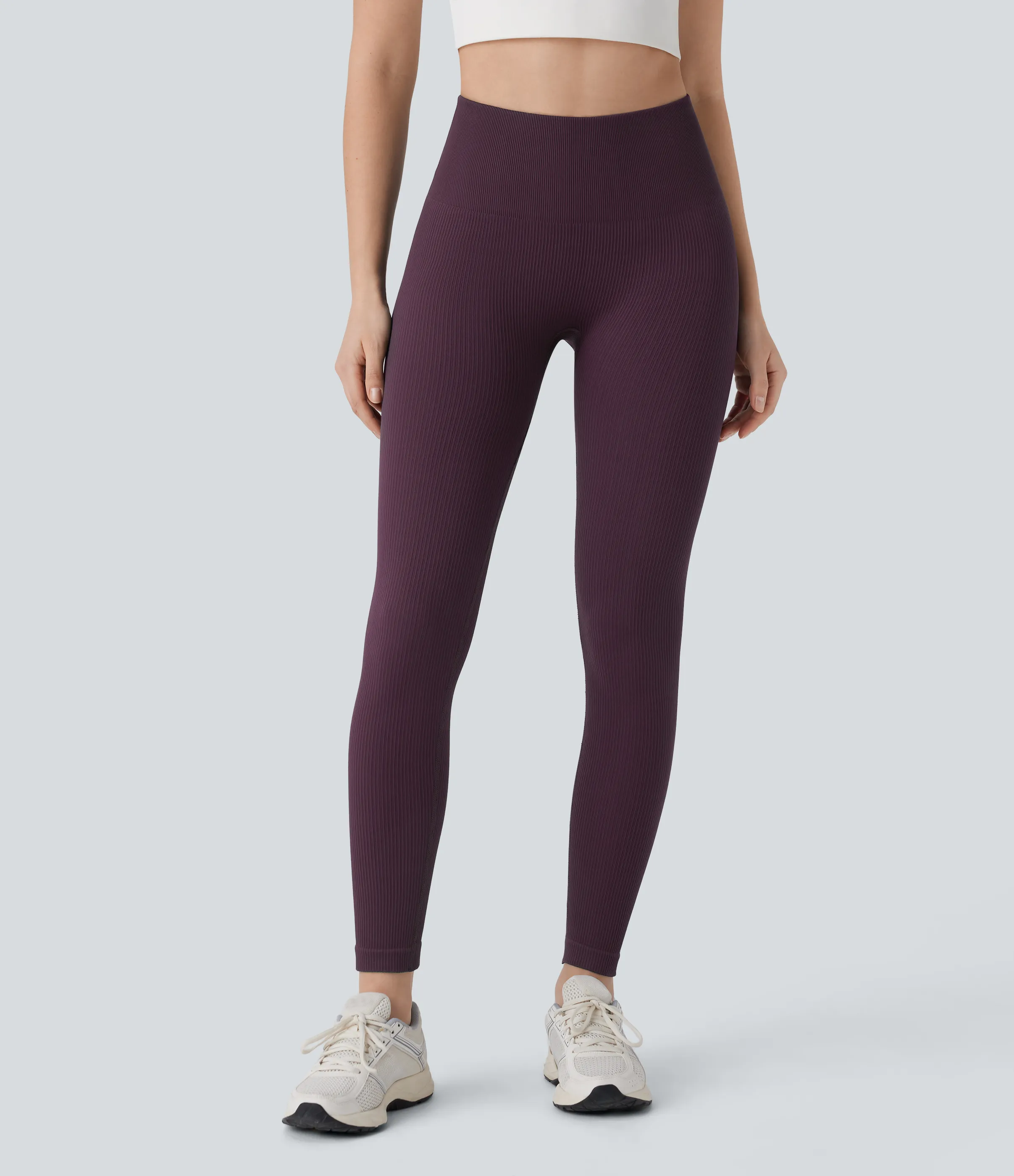 Halara Leggings yoga tiro alto control abdomen realce glúteo 7/8 sin costura - Fig - XL(7/8) sold by Halara product image thumbnail 3