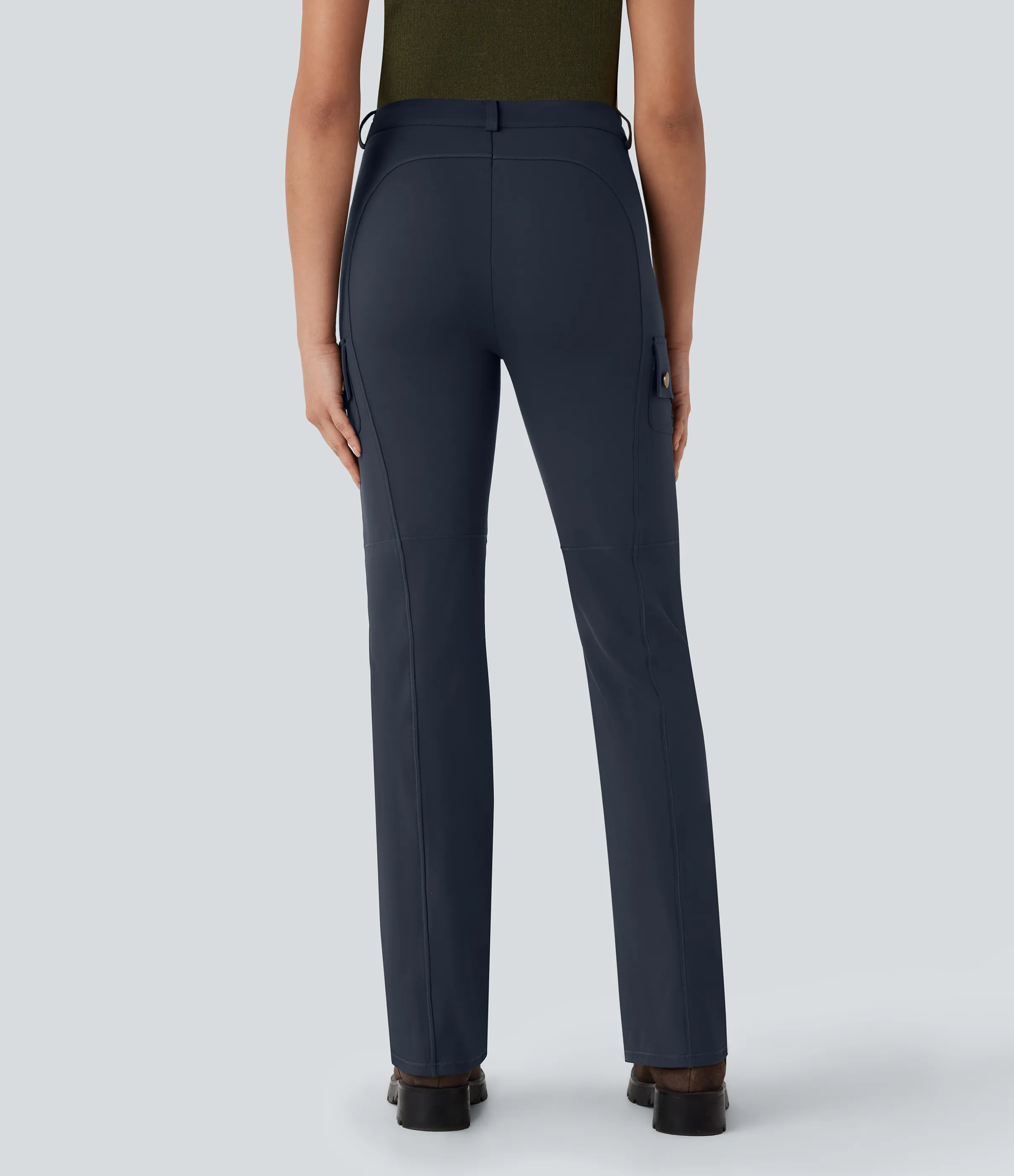 Halara Pantalón cargo bota senderismo múltiple bolsillo tiro medio - Midnight Blue - M(regular) sold by Halara product image thumbnail 3