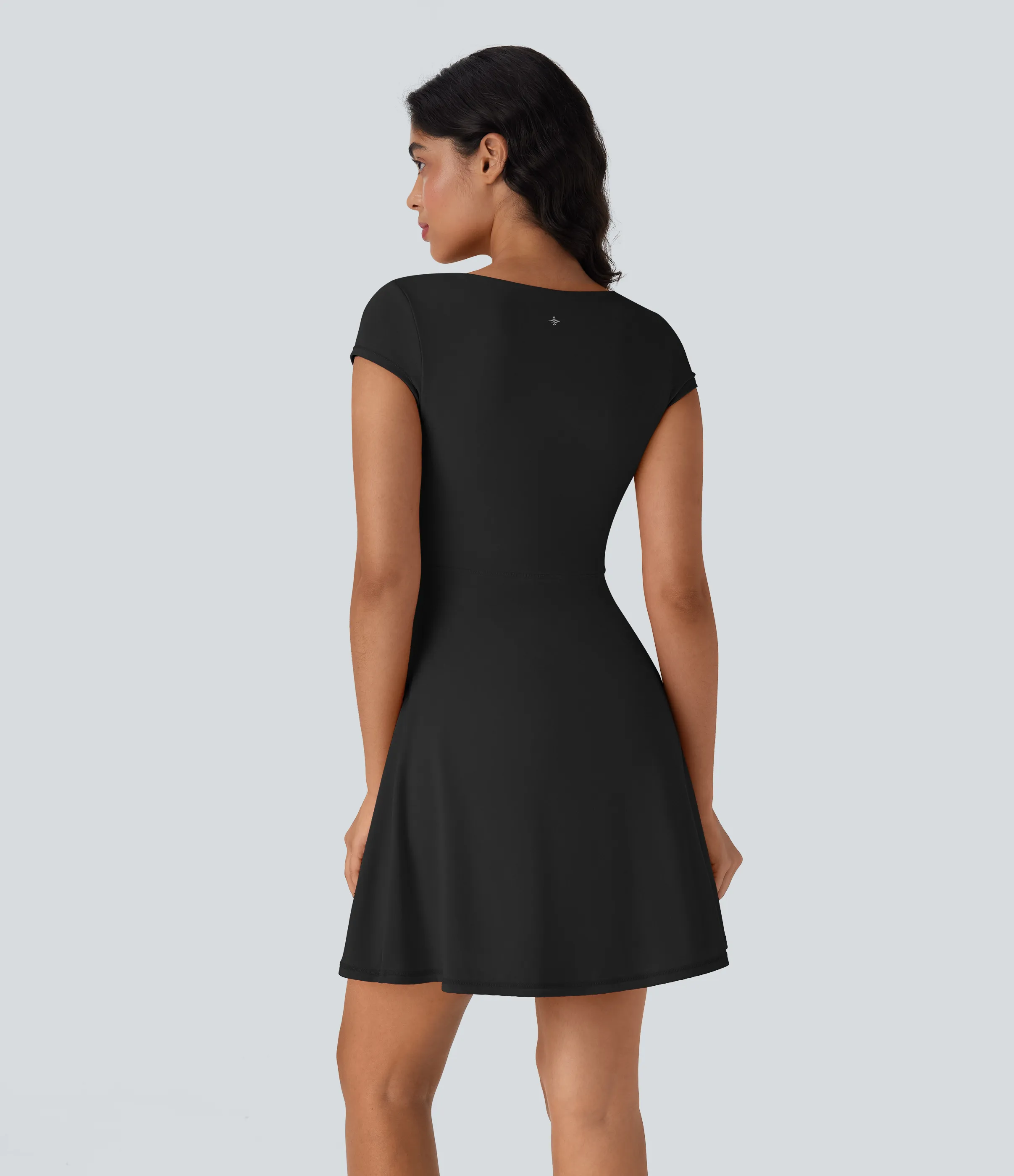 Halara Minivestido casual Softlyzero™ 2 en 1 con escote cuadrado y bolsillo - Black - M sold by Halara product image thumbnail 3