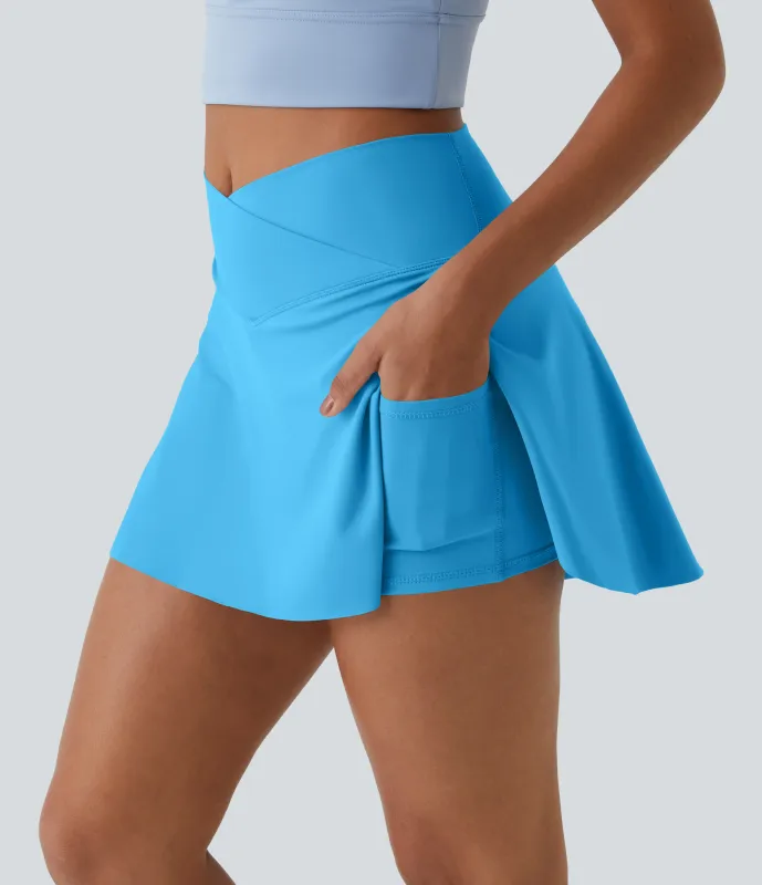 Halara Minifalda tenis Softlyzero™ Airy Crossover 2 en 1 bolsillo lateral tacto fresco tacto suave diario Lucid-UPF 50+ - Swim Cap - L sold by Halara