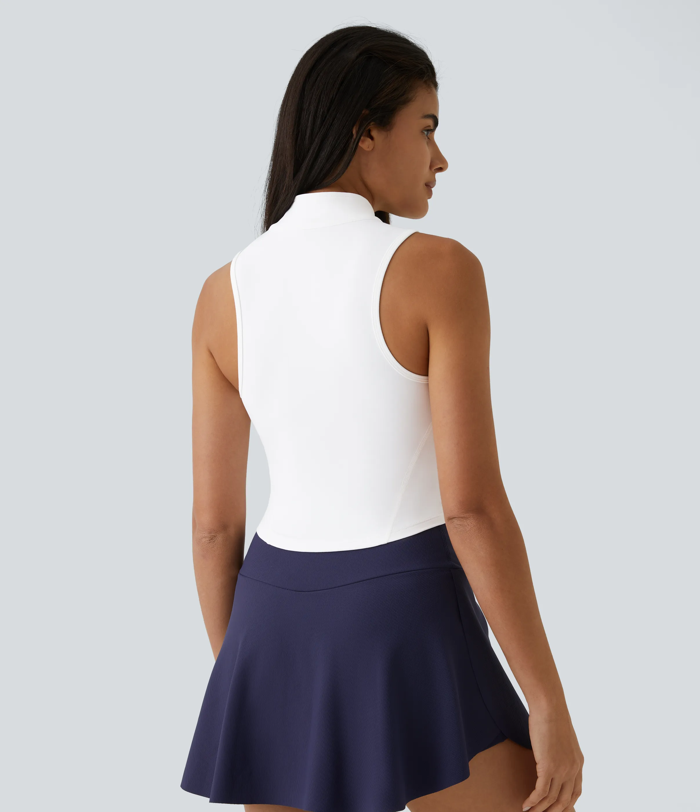 Halara Top sin mangas con cremallera frontal - White - XL sold by Halara product image thumbnail 3