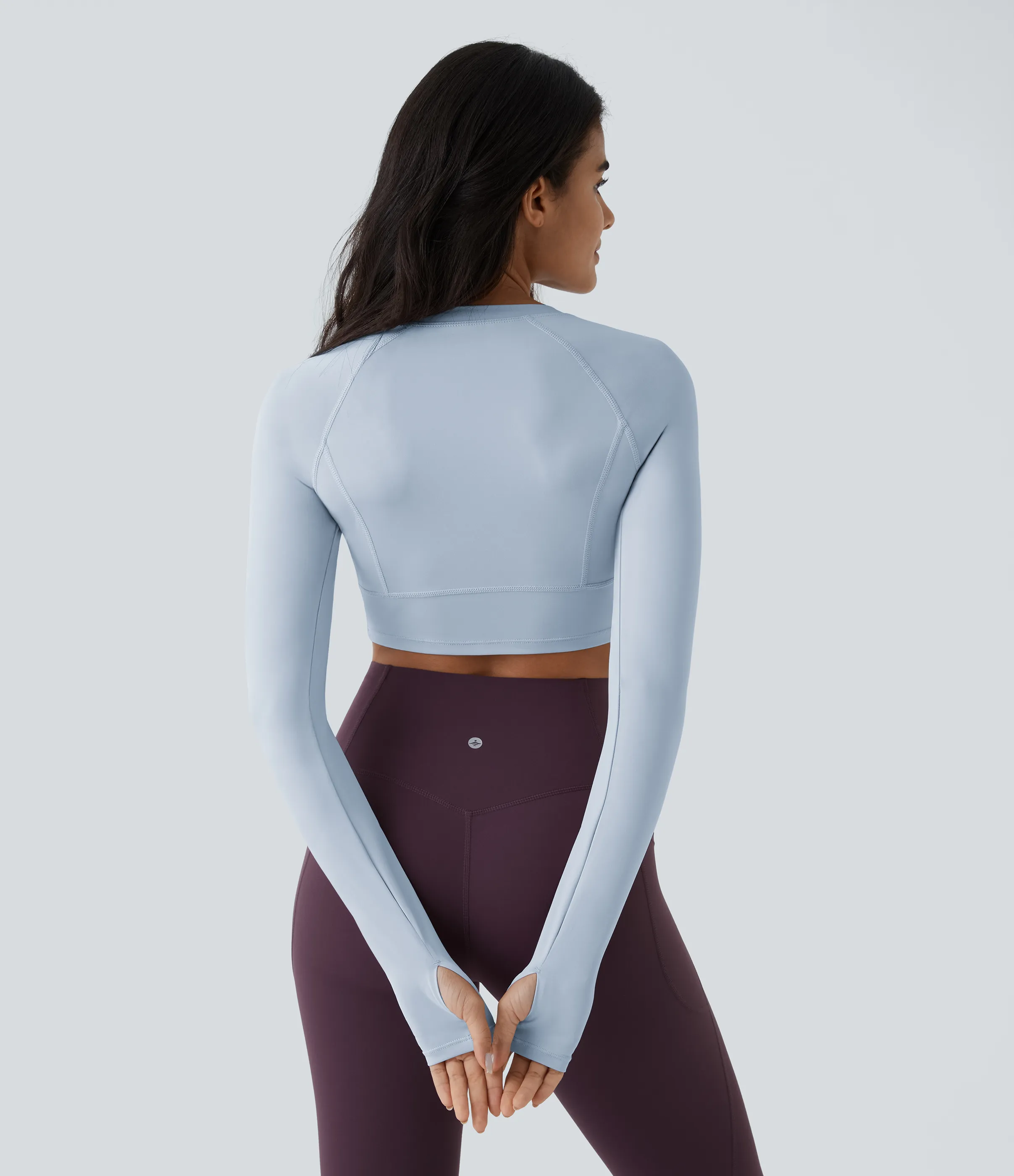 Halara Top deportivo yoga corto abertura para pulgar - Ballad Blue - XL sold by Halara product image thumbnail 3