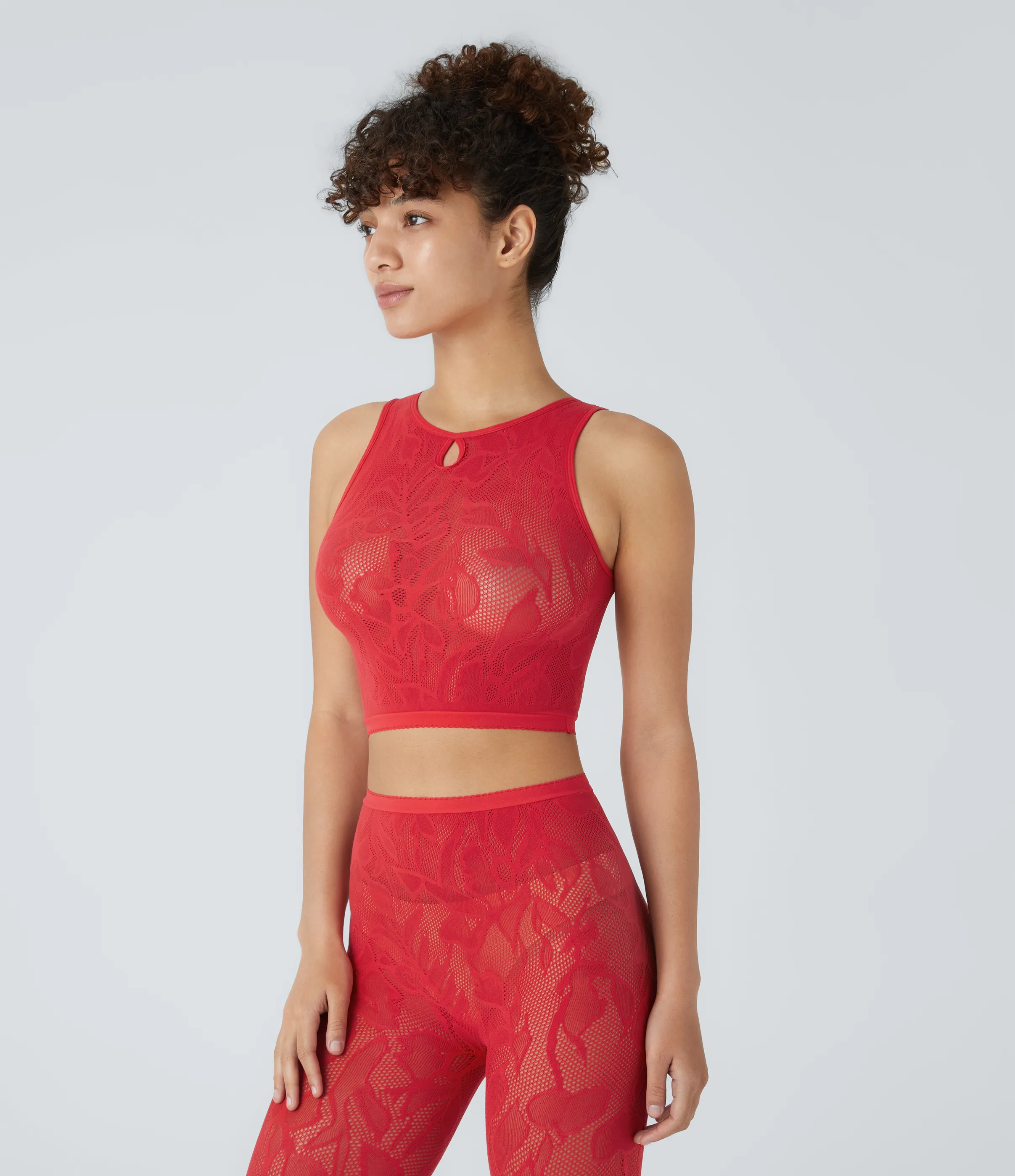 Halara Camiseta sin mangas recortada corte fluido sin costura - Lollipop - One Size sold by Halara product image thumbnail 4