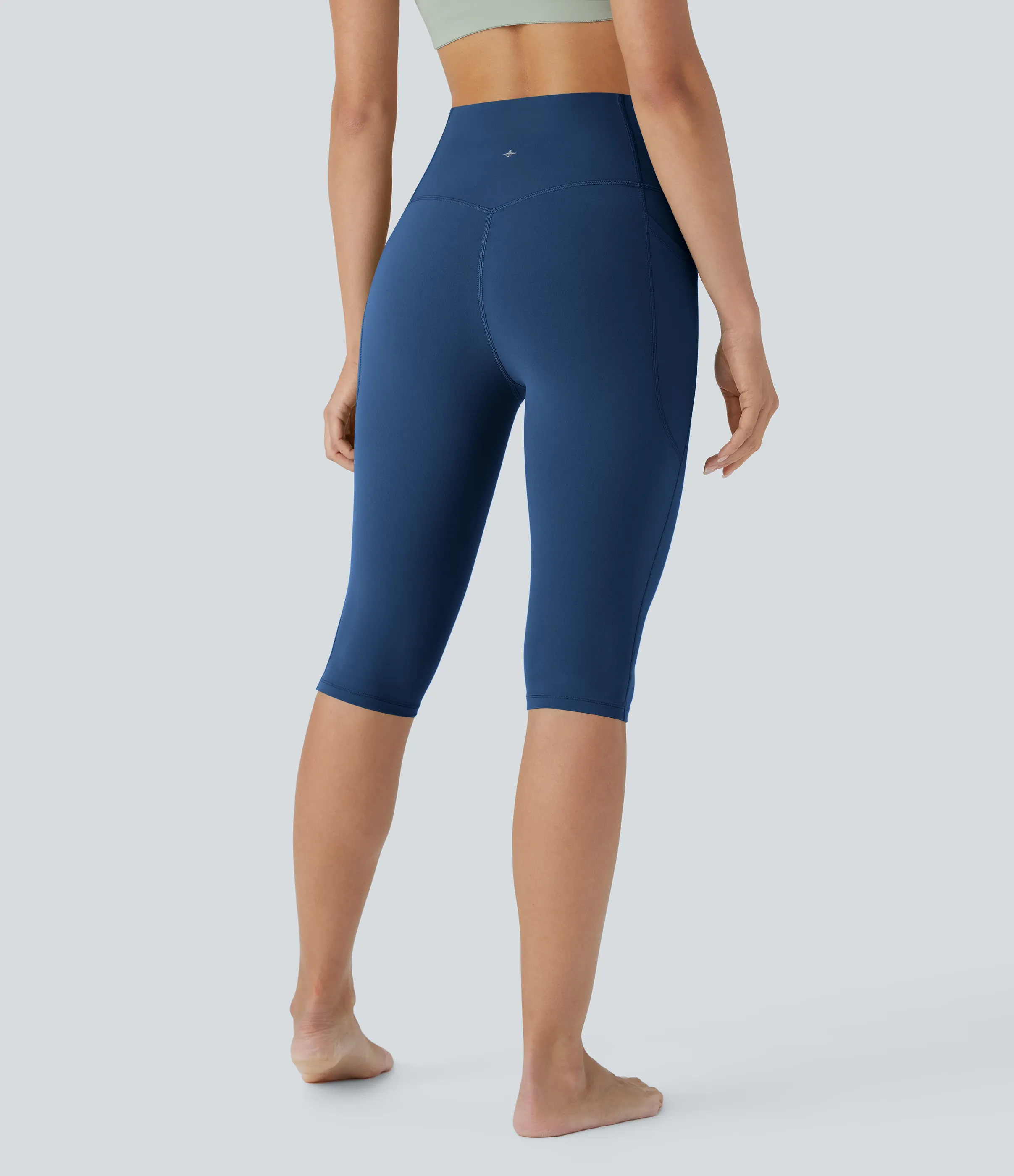 Halara Leggings de yoga moldeadores Halara UltraSculpt™ de tiro alto reductor de abdomen y bolsillos laterales - Navy Peony - S sold by Halara product image thumbnail 3