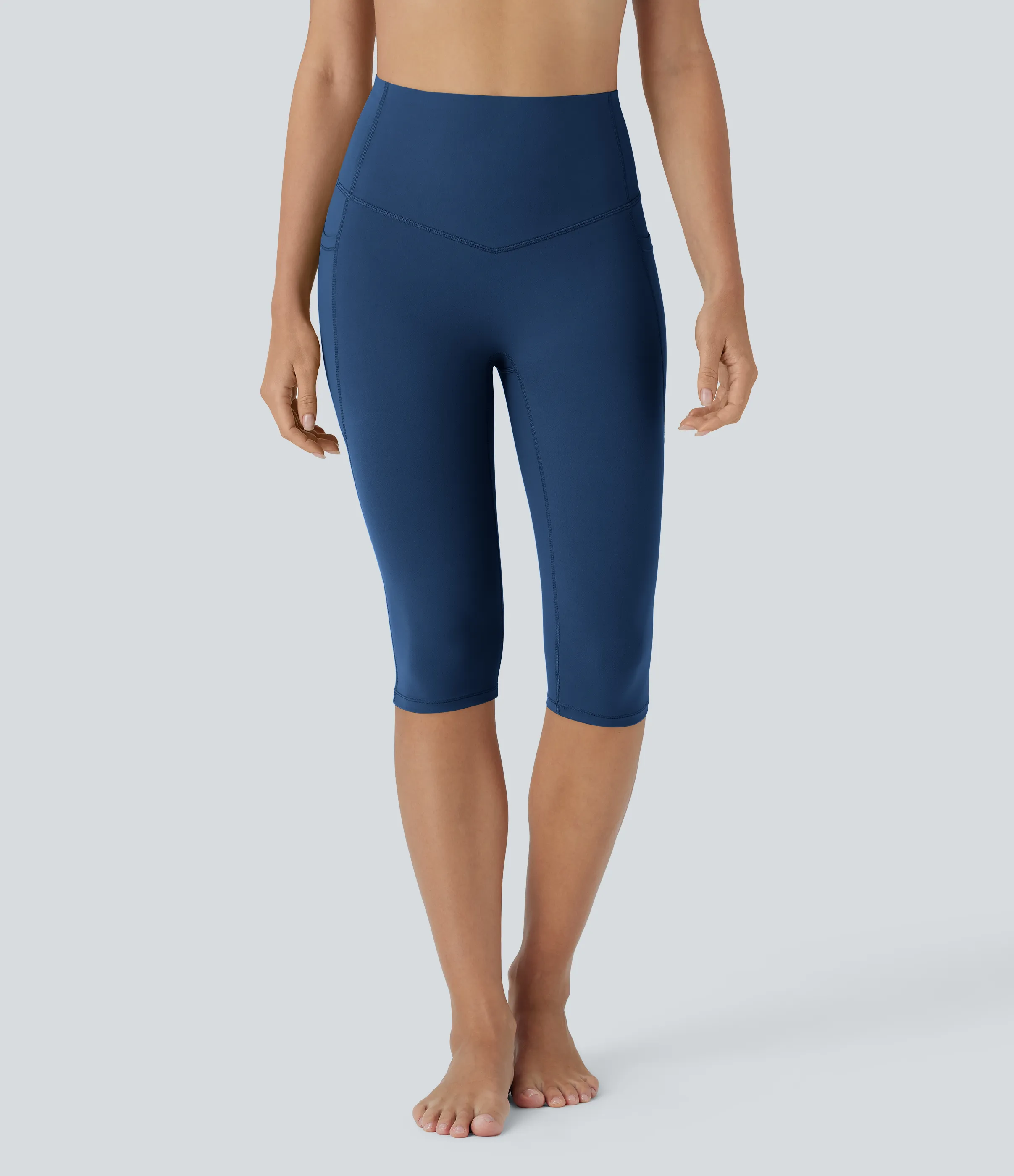 Halara Leggings de yoga moldeadores Halara UltraSculpt™ de tiro alto reductor de abdomen y bolsillos laterales - Navy Peony - S sold by Halara product image thumbnail 4