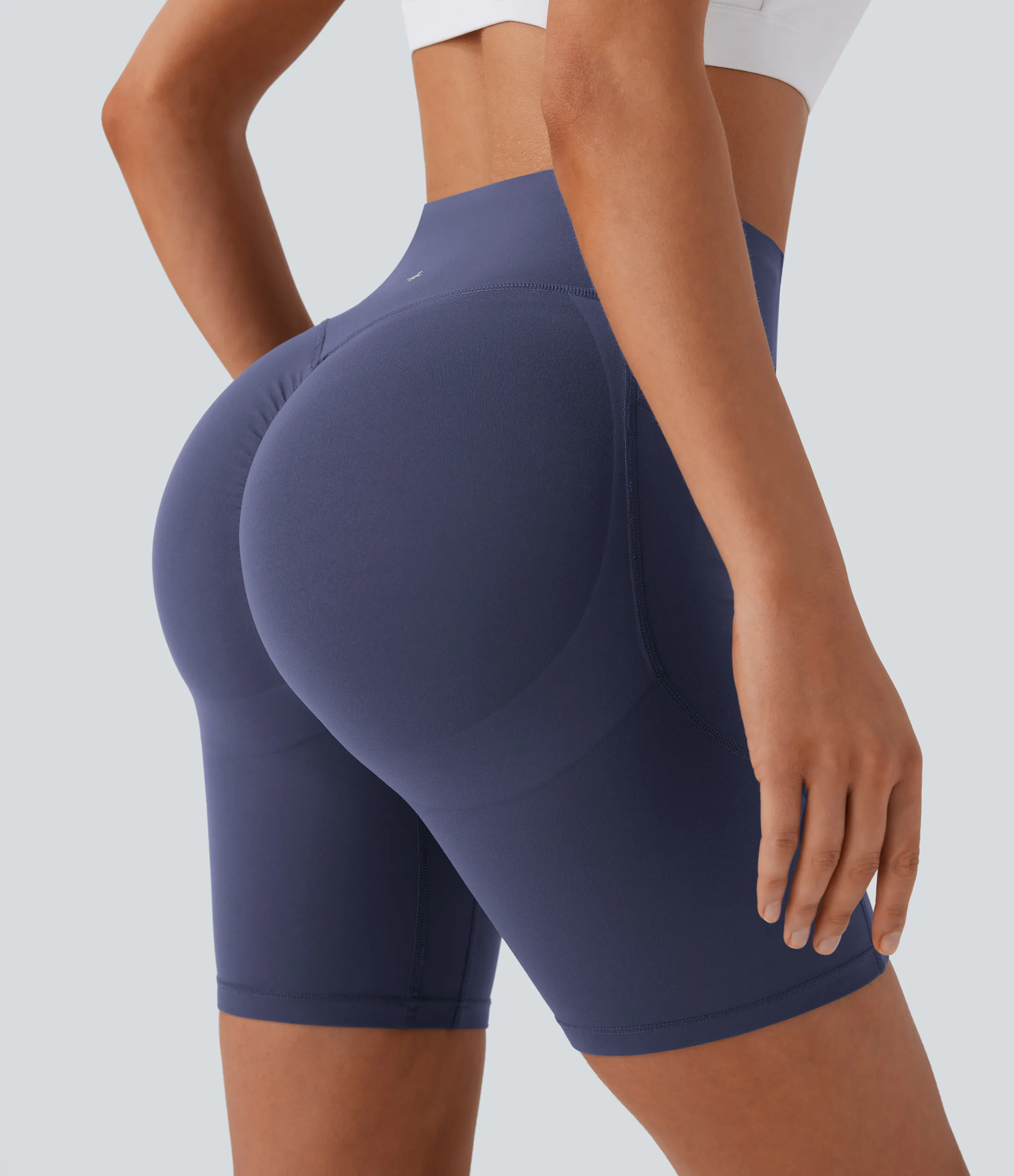 Halara Pantalón corto SoCinched UltraSculpt ciclista tiro alto realce glúteo bolsillo lateral entrenamiento 17.5cm - Mood Indigo - M sold by Halara product image thumbnail 5