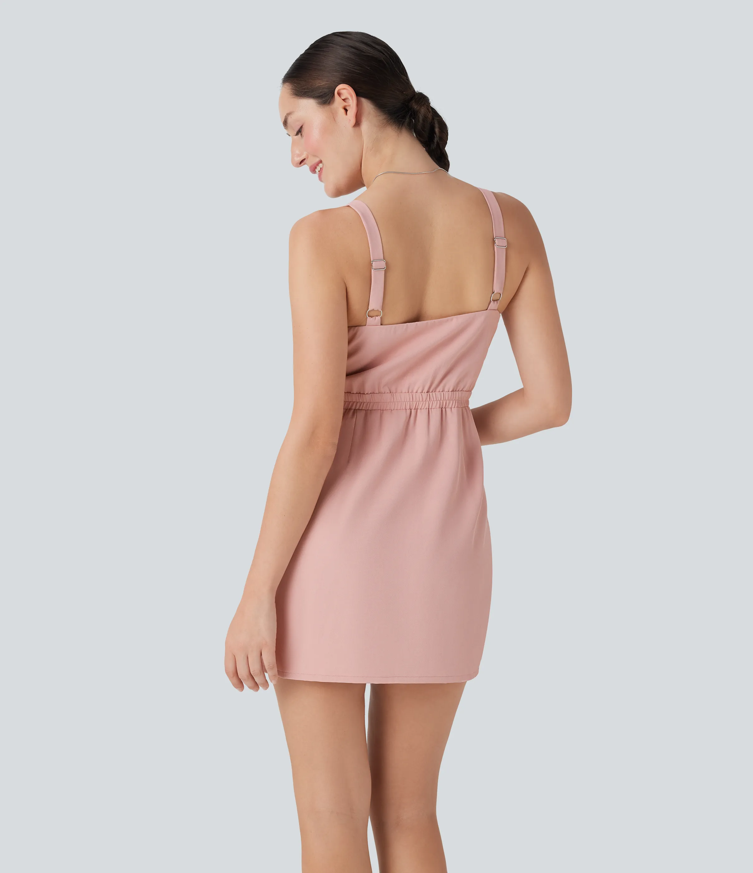 Halara Minivestido casual con botones en la espalda - Peachskin - M sold by Halara product image thumbnail 3