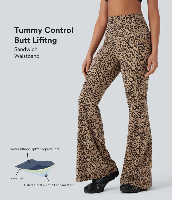Halara Leggings de yoga Halara UltraSculpt™ ajustados con estampado de leopardo y tiro alto con control de abdomen y realce de glúteos push-up - Tan Leopard - S(regular) sold by Halara